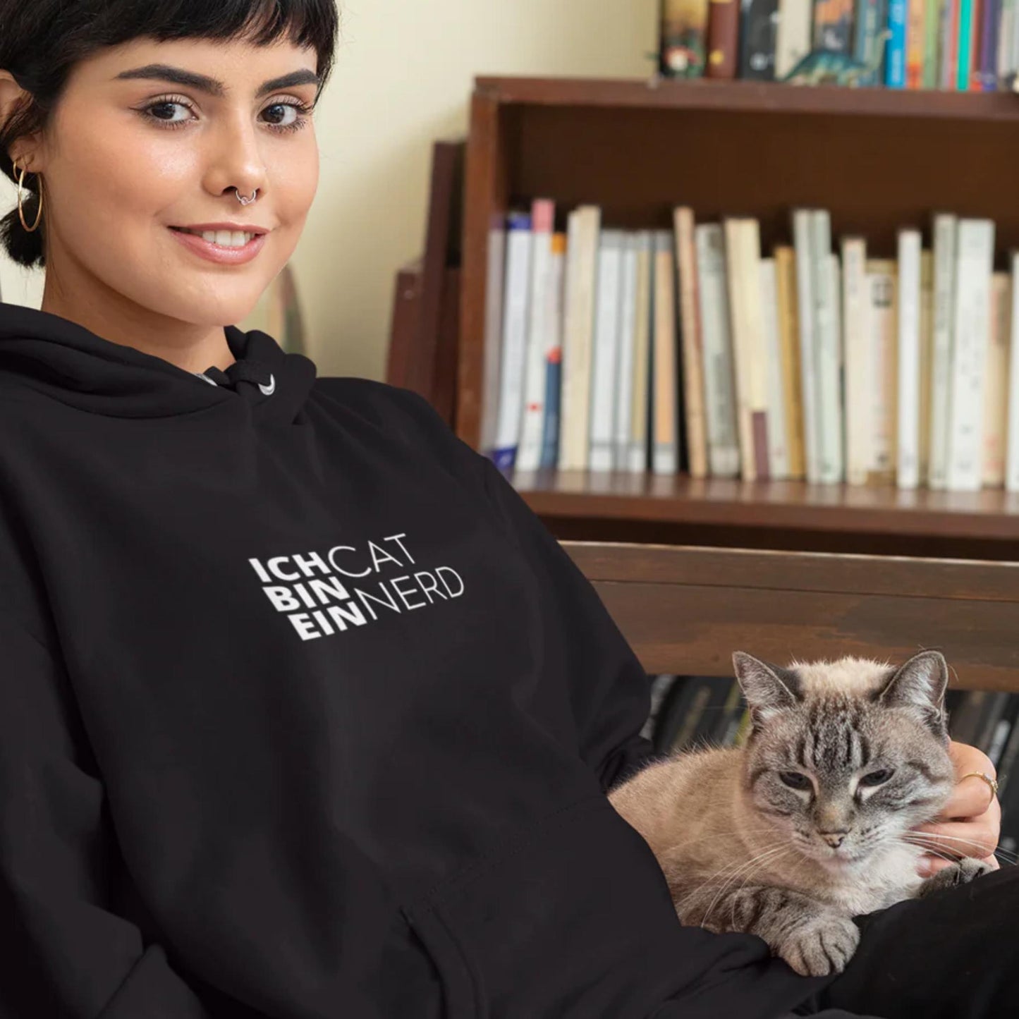 Ich Bin Ein Cat Nerd Hoodie