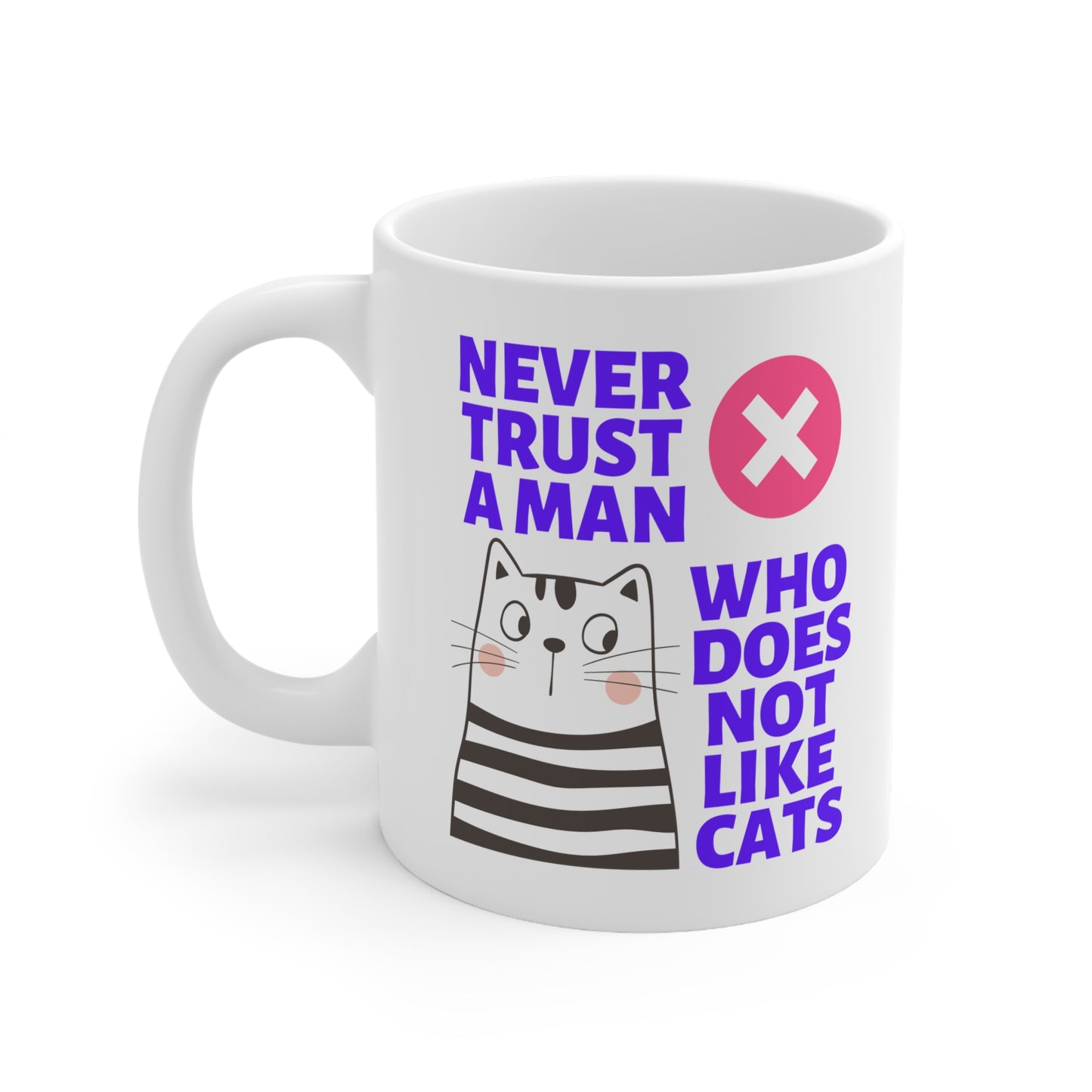 Never Trust A Man Who Does Not Like Cats Mug