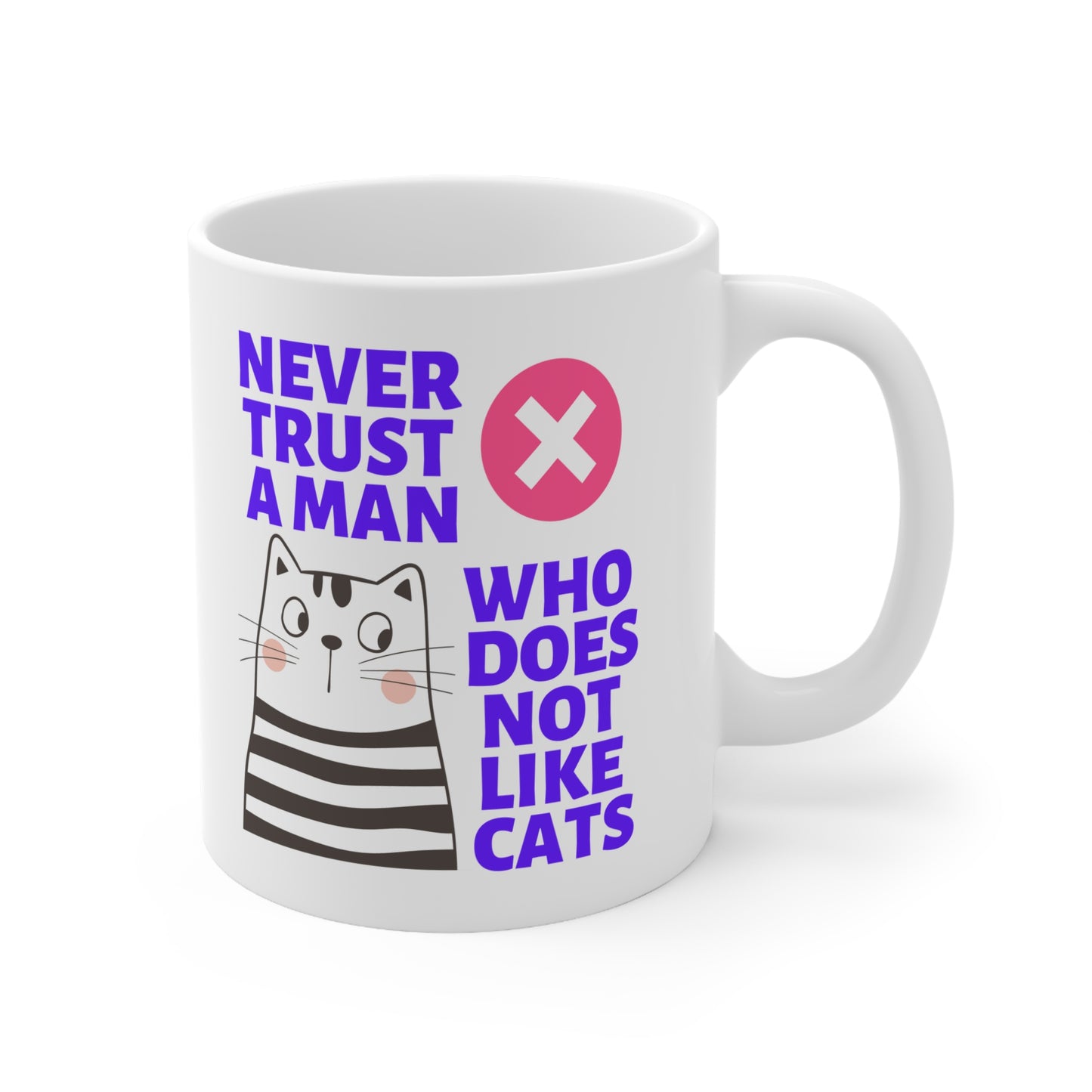 Never Trust A Man Who Does Not Like Cats Mug