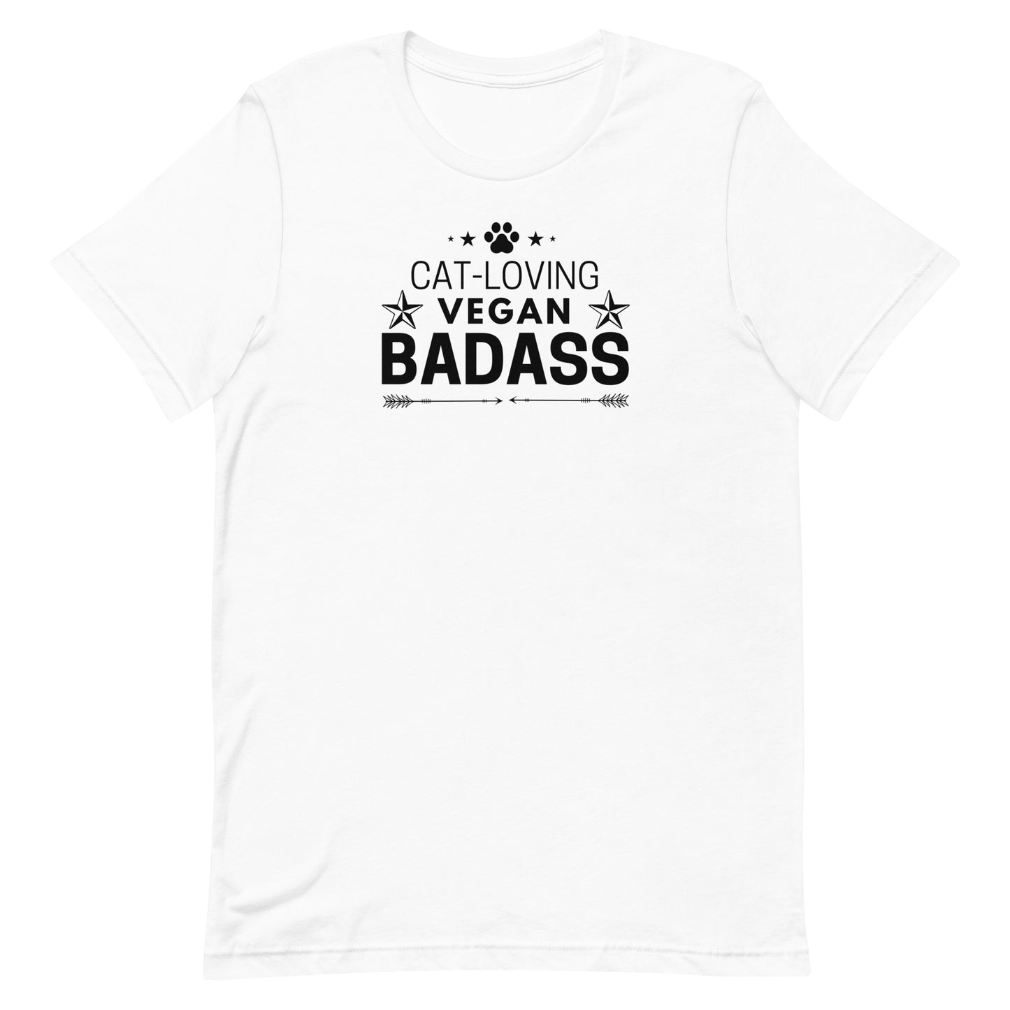 t-shirt for vegan cat lovers and cat moms. Perfect gift for plant-based cat ladies