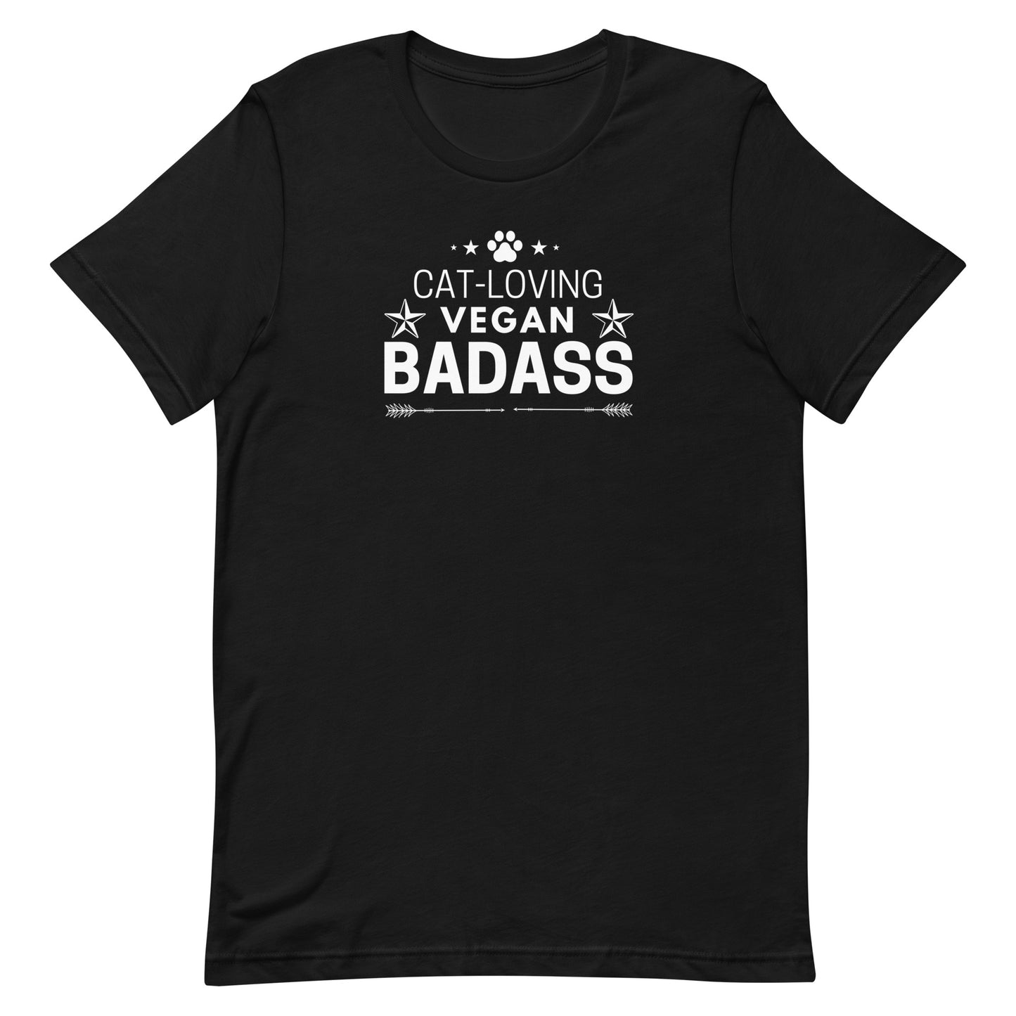 t-shirt for vegan cat lovers and cat moms. Perfect gift for plant-based cat ladies