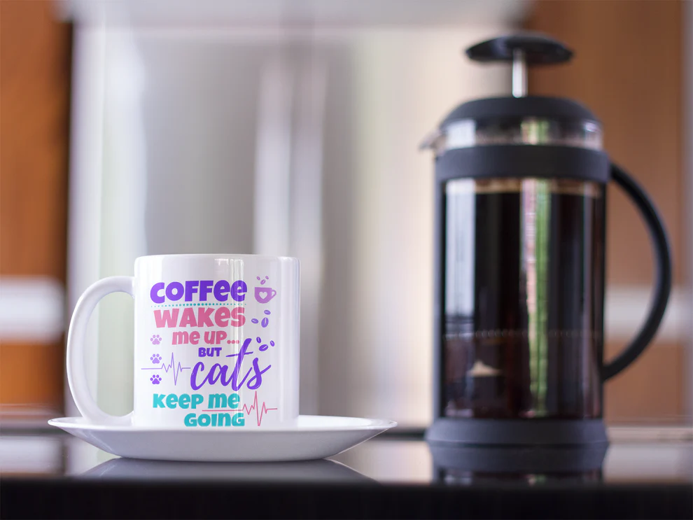 Coffee Wakes Me Up But Cats Keep Me Going Mug