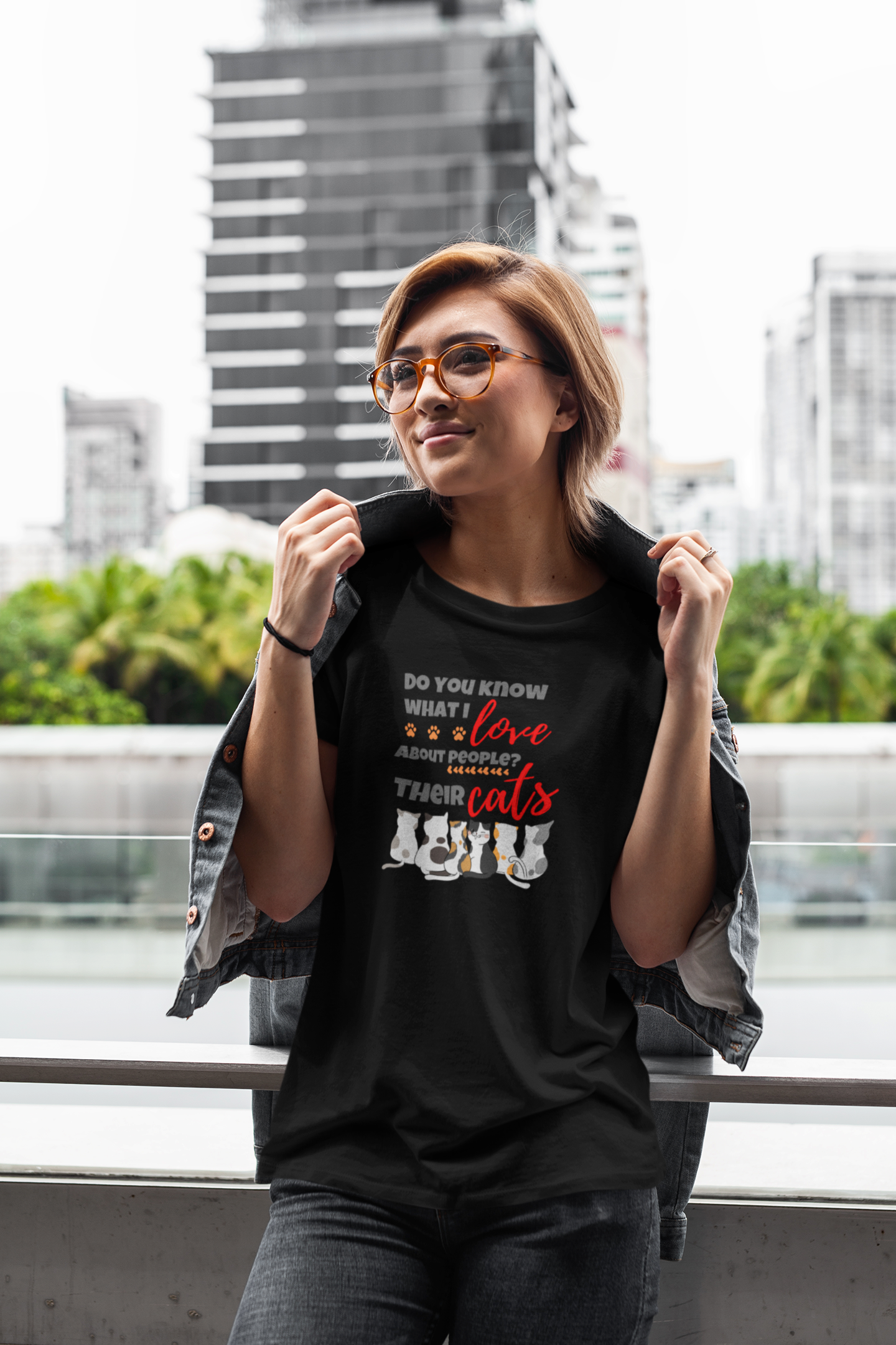 t-shirt for cat lovers and cat moms. Perfect gift for cat ladies