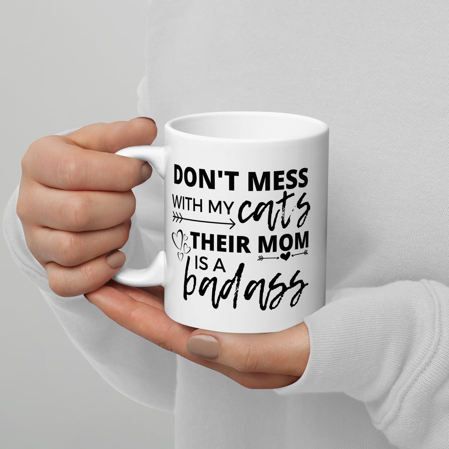 mug for cat lovers and cat moms. Perfect gift for cat ladies