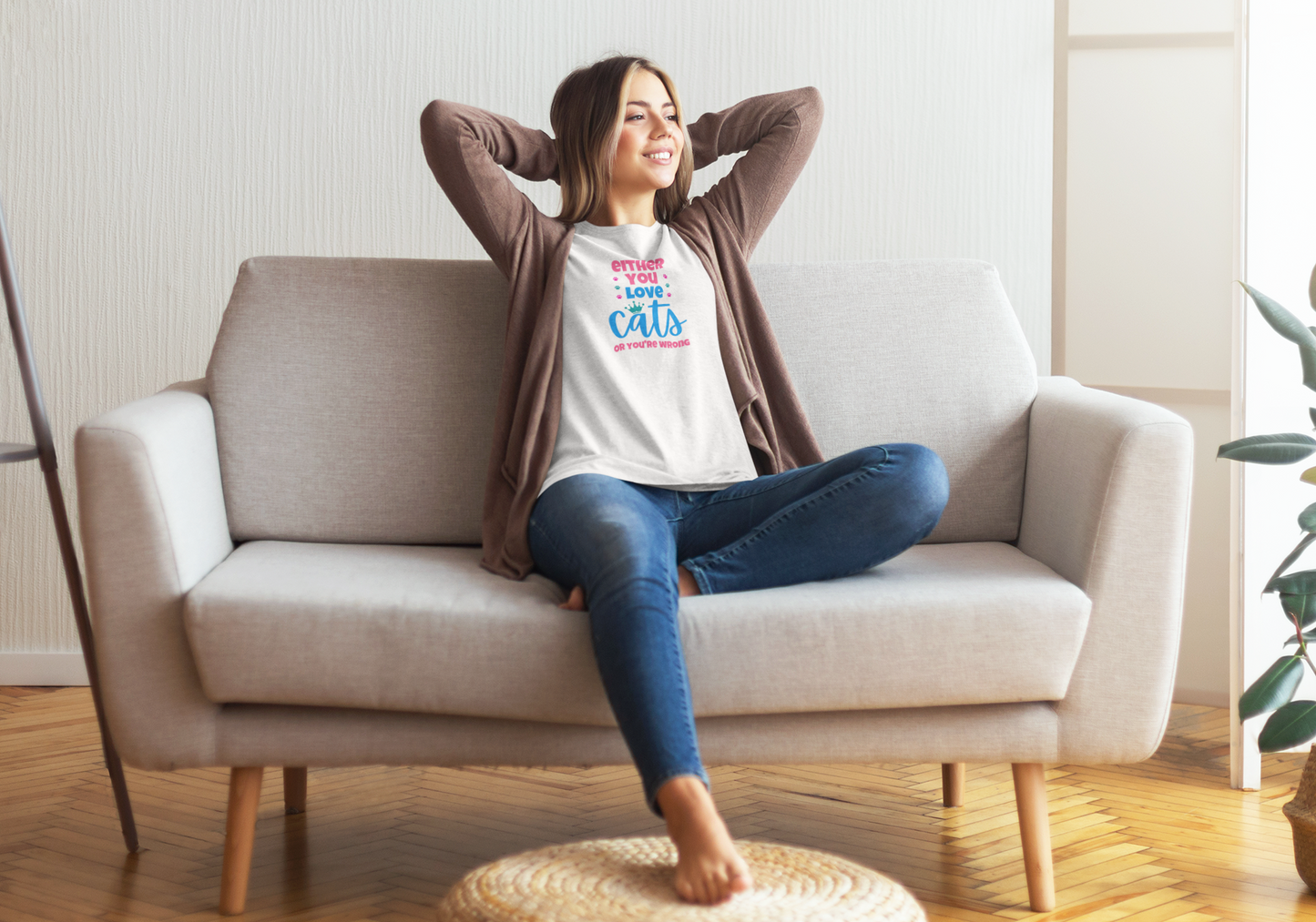 t-shirt for cat lovers and cat moms. Perfect gift for cat ladies