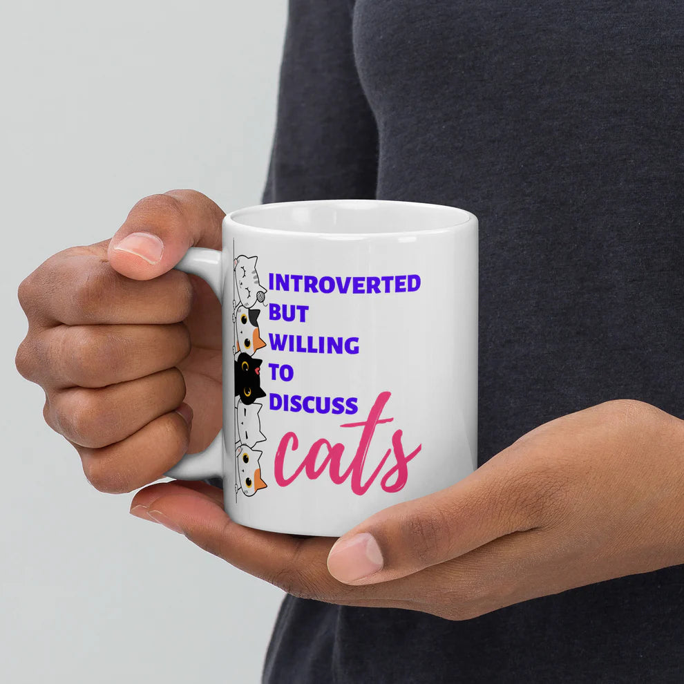 Introverted But Willing To Discuss Cats Mug
