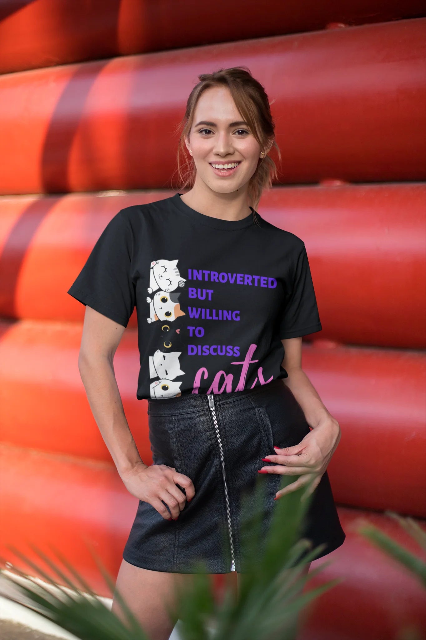 t-shirt for cat lovers and cat moms. Perfect gift for cat ladies