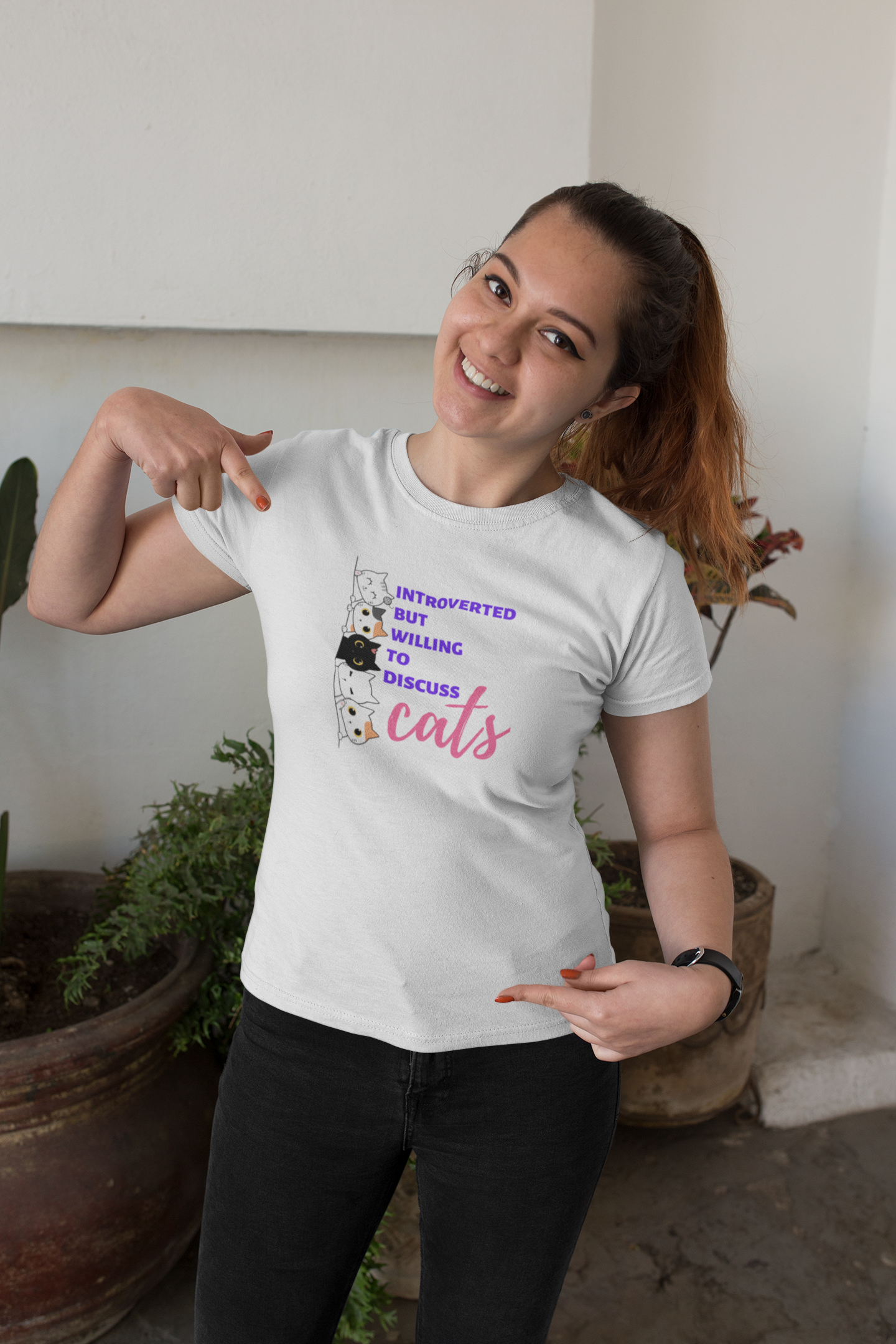 t-shirt for cat lovers and cat moms. Perfect gift for cat ladies