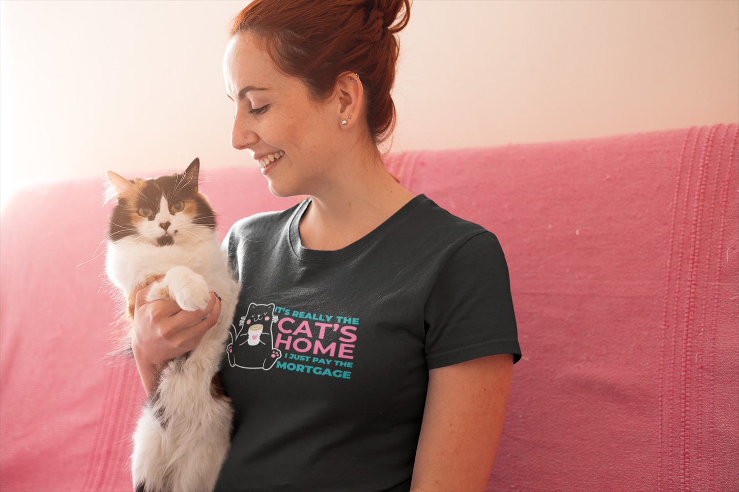 t-shirt for cat lovers and cat moms. Perfect gift for cat ladies