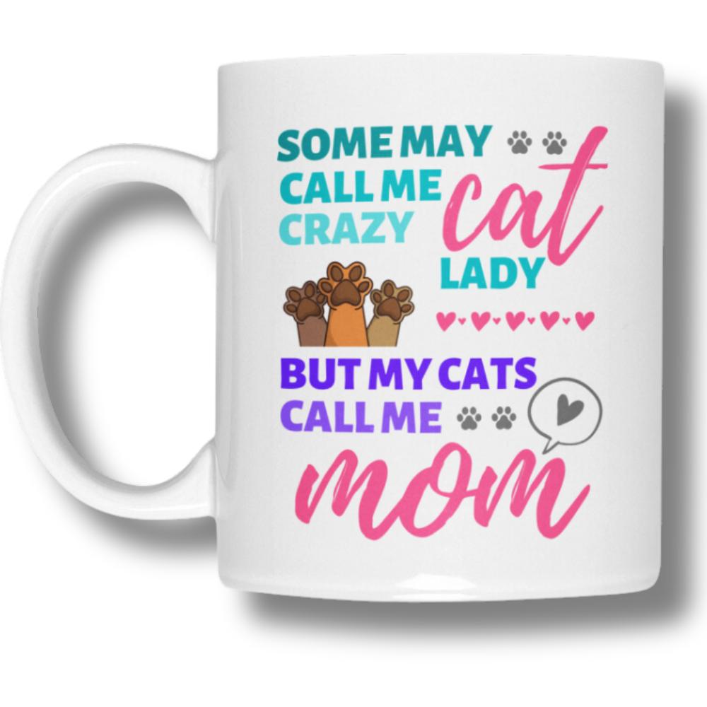 Mug for cat lovers and cat moms. Perfect gift for cat lady