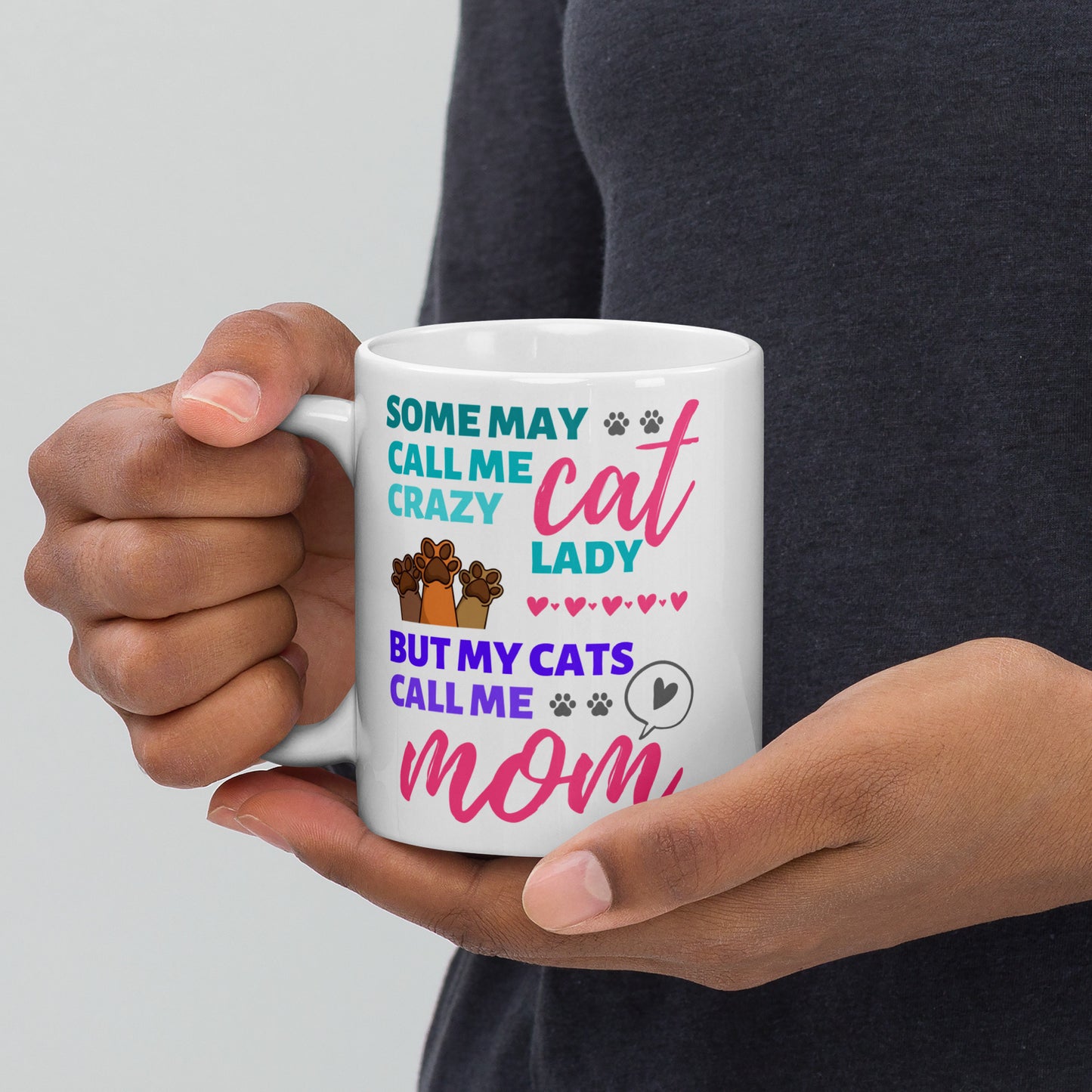 Mug for cat lovers and cat moms. Perfect gift for cat lady