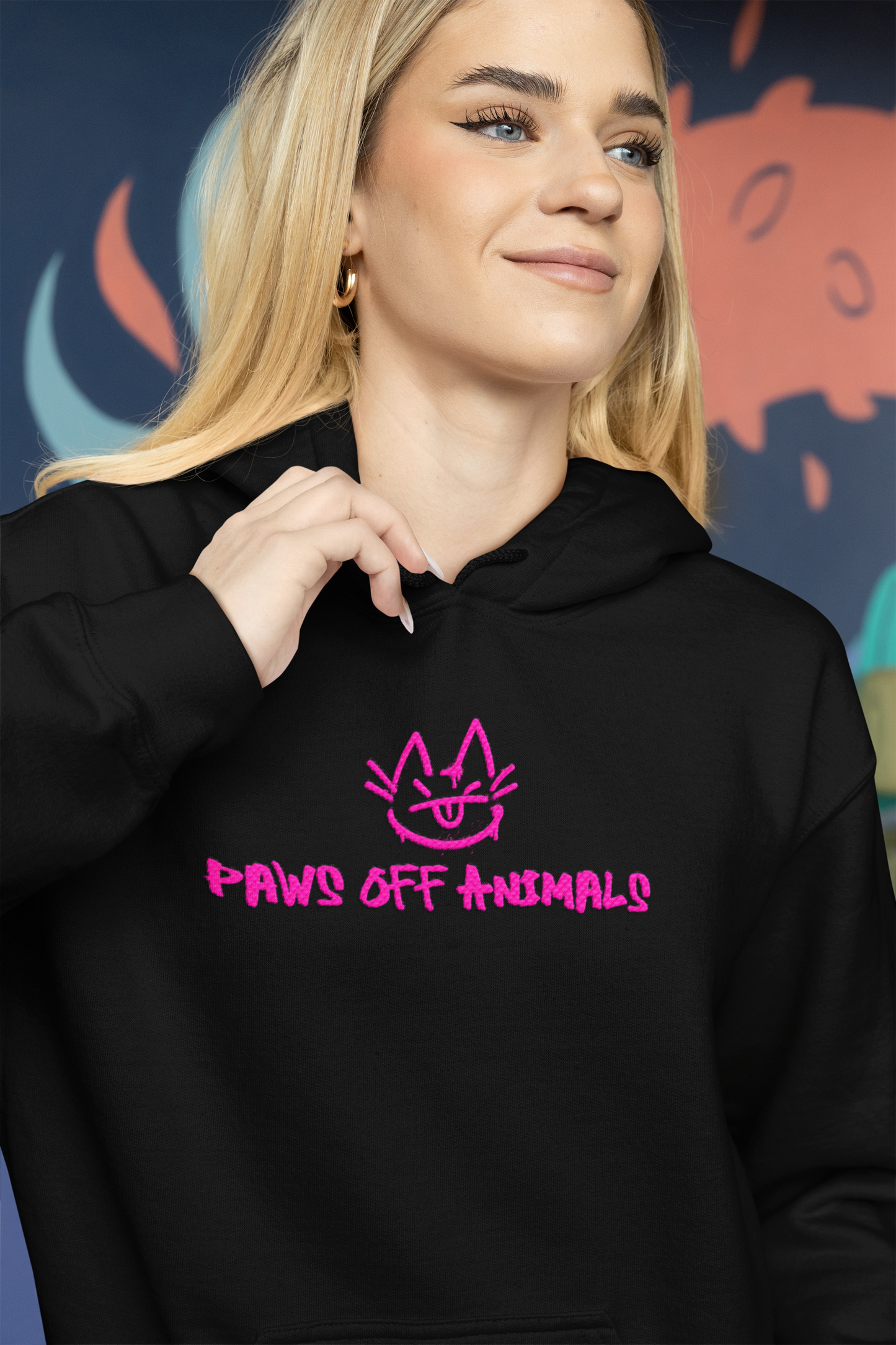 paw off animals hoodie