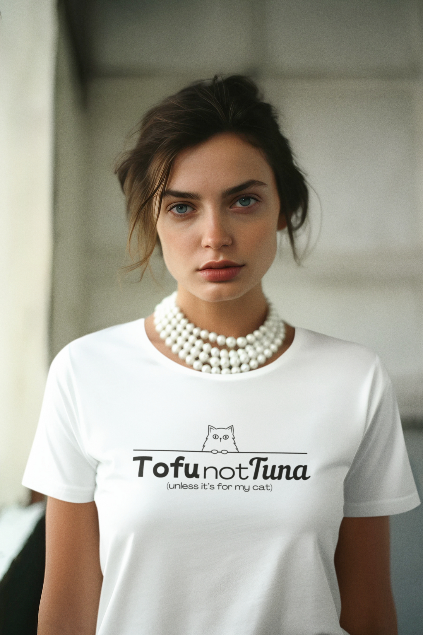 tofu not tuna t-shirt for cat lady