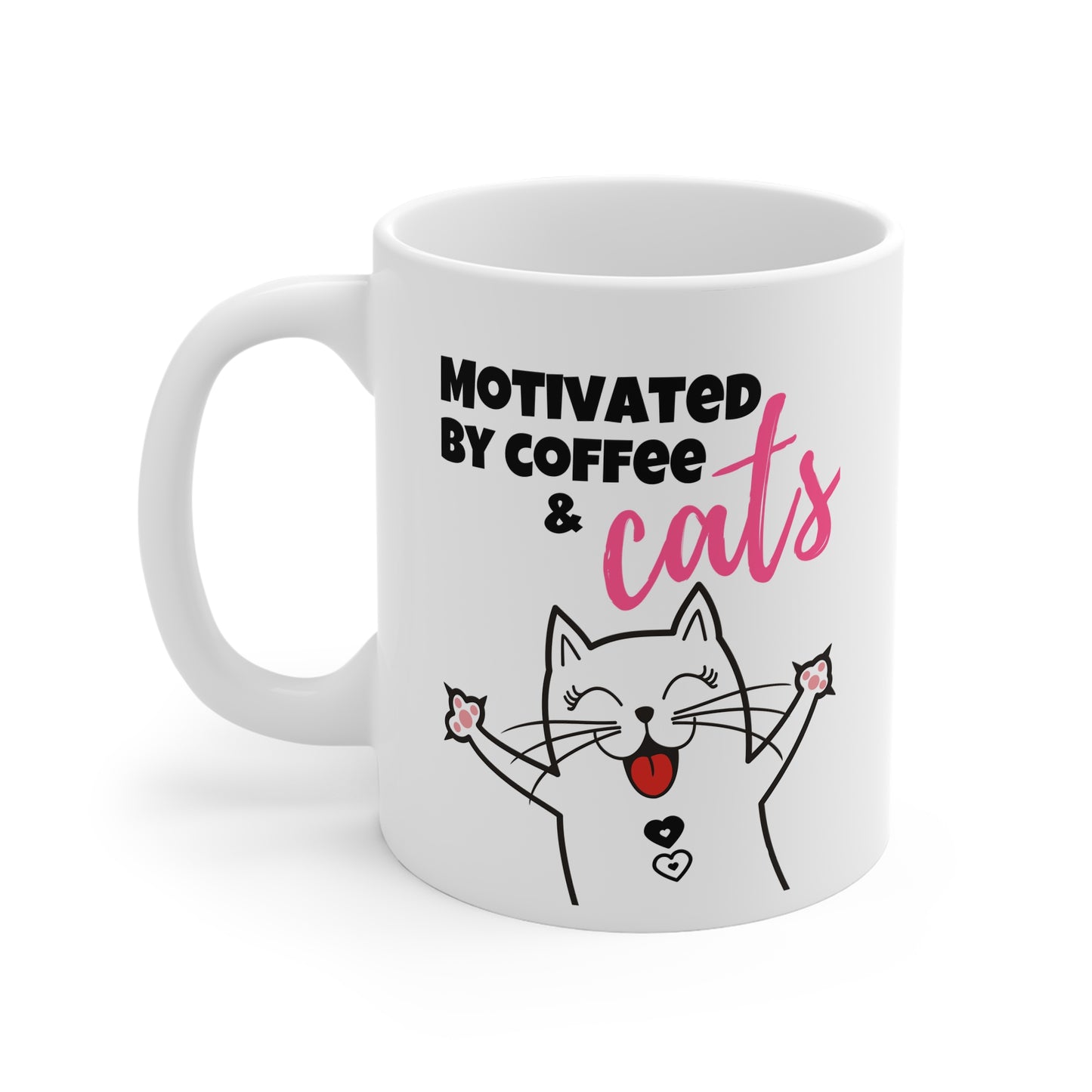 Motivated by Coffee and Cats Mug