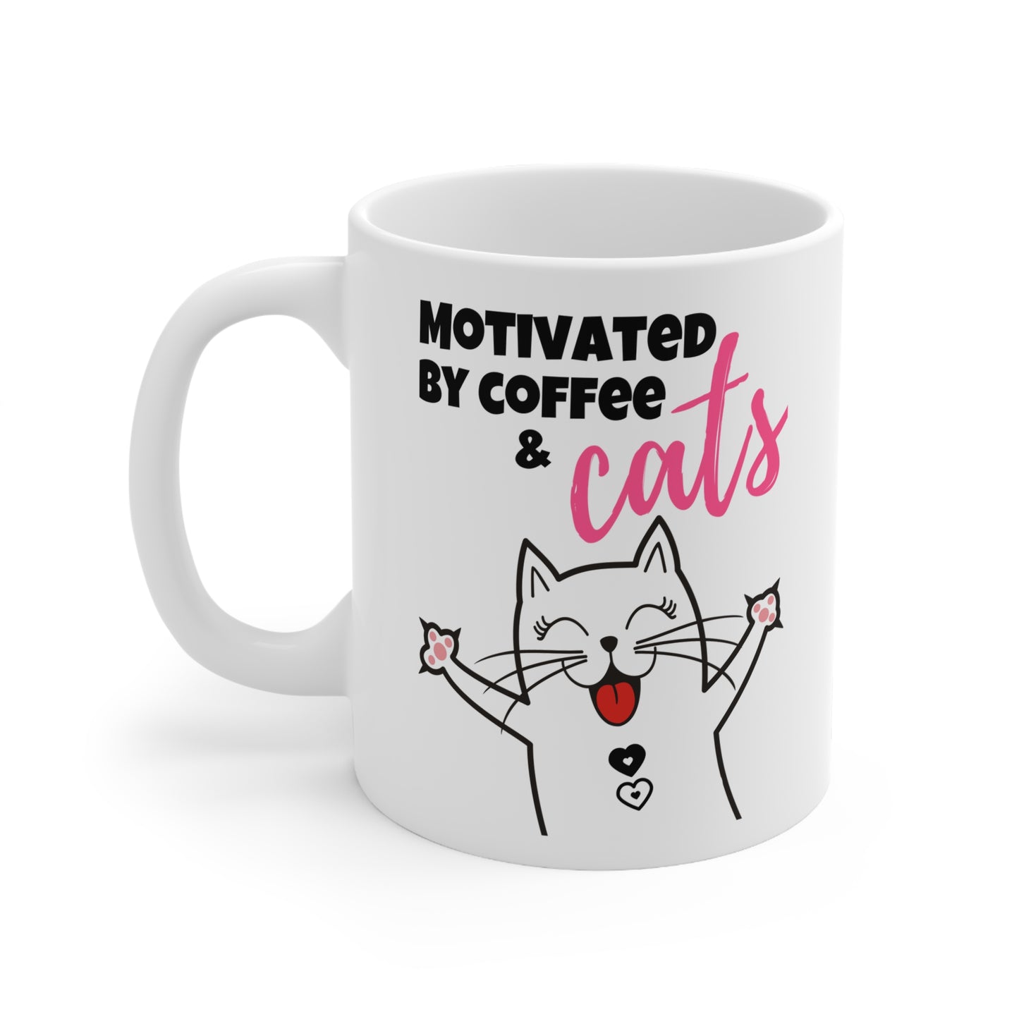 Motivated by Coffee and Cats Mug