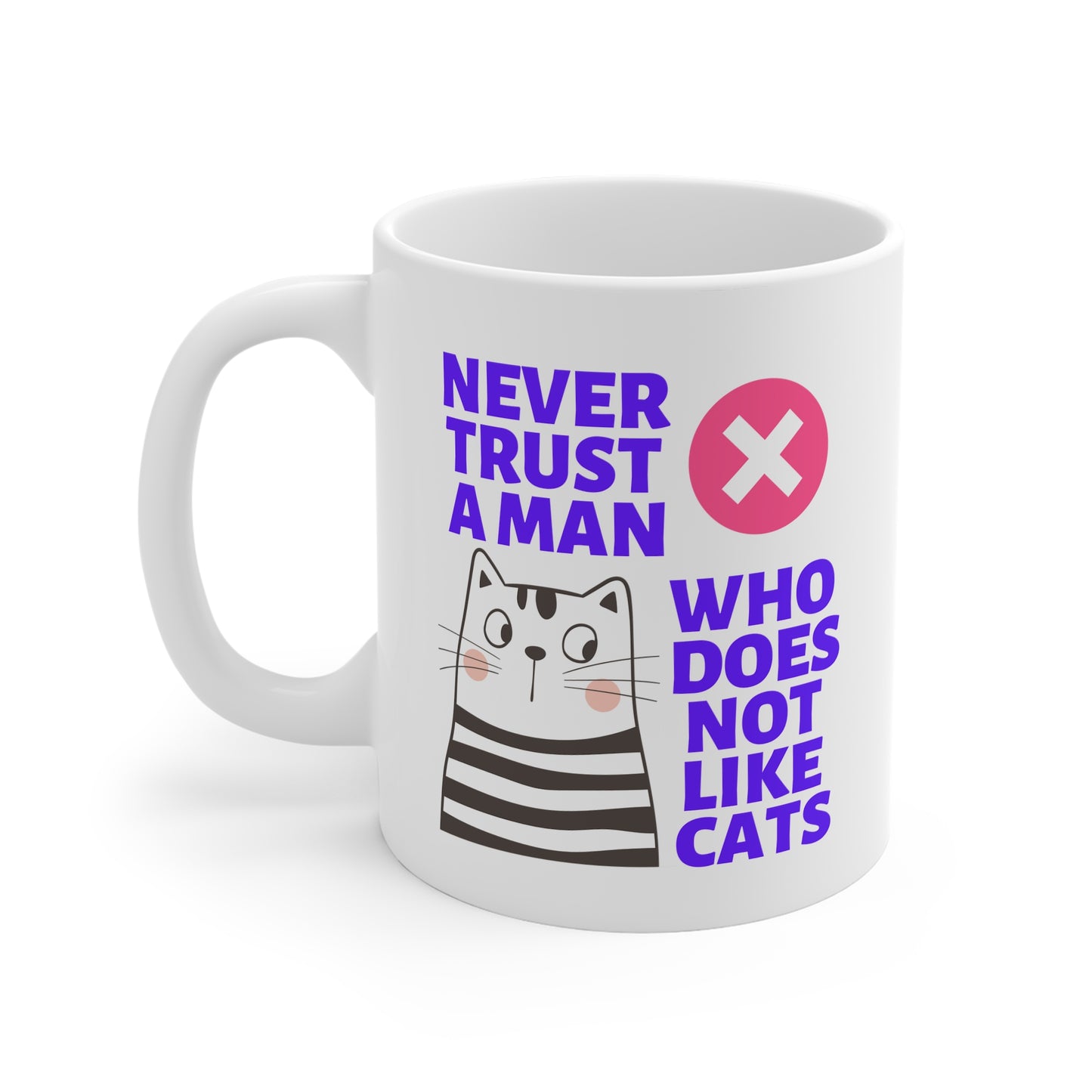 Never Trust A Man Who Does Not Like Cats Mug