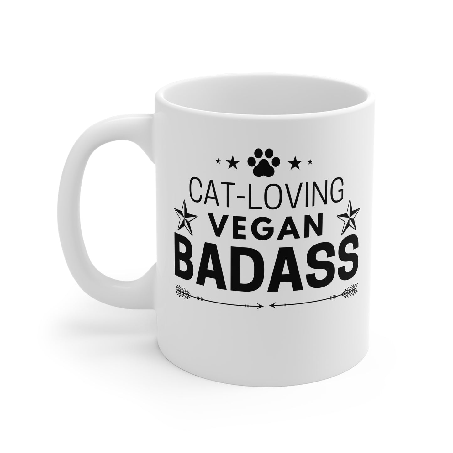 Cat Loving Vegan Badass Mug