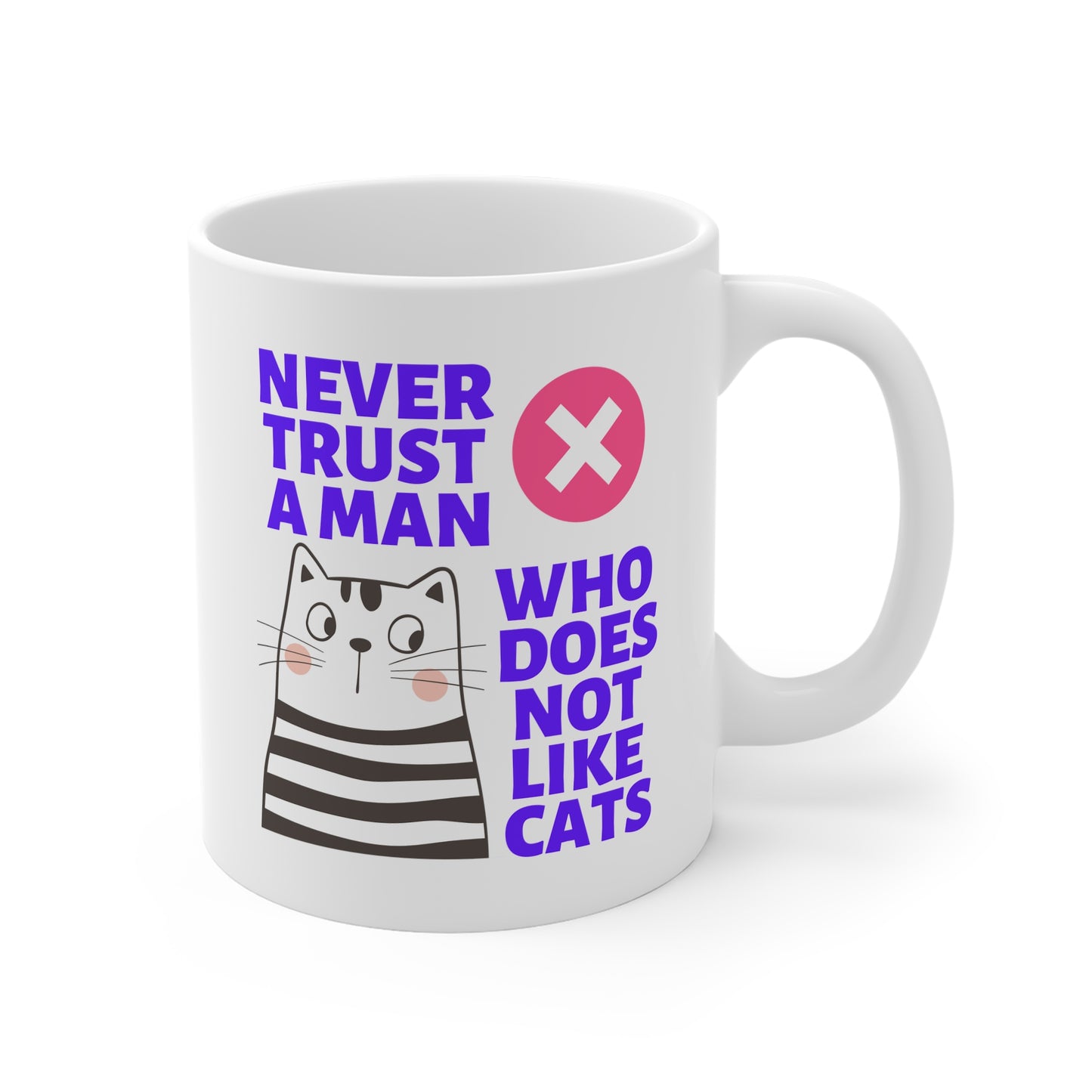 Never Trust A Man Who Does Not Like Cats Mug