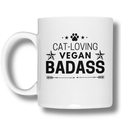 mug for vegan cat lovers and cat mom. Perfect gift for plant-based cat ladies