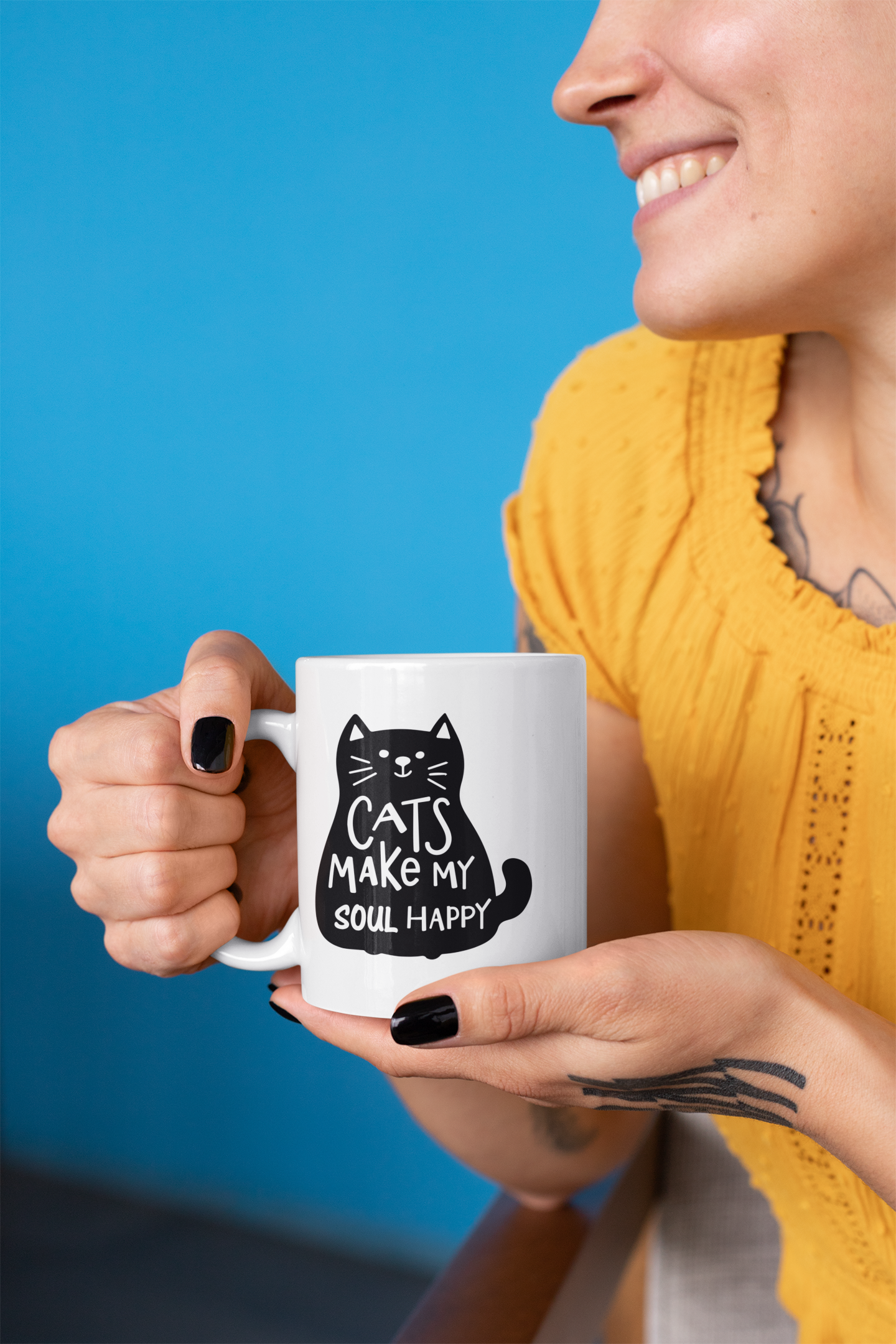 mug for cat lovers and cat moms. Perfect gift for cat ladies