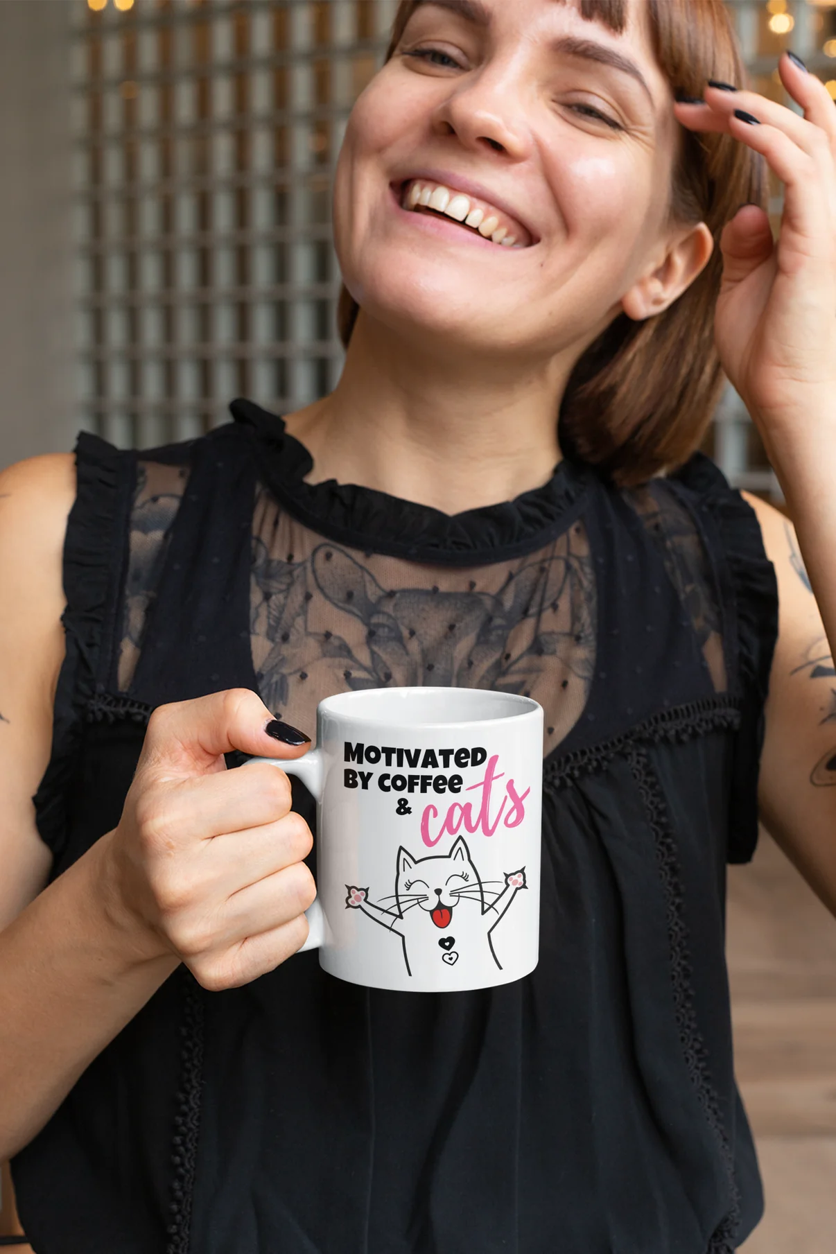 Mug set for cat lovers and cat moms. Perfect gift for cat ladies