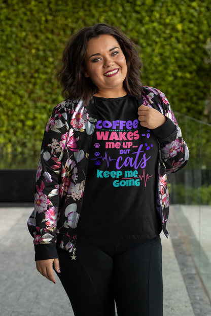 t-shirt for cat lovers and cat moms. Perfect gift for cat ladies