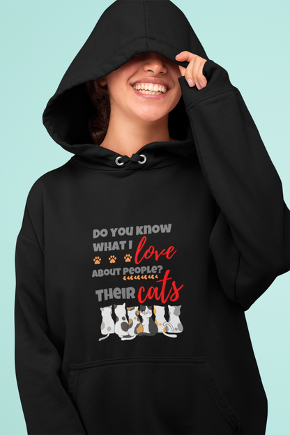 hoodie for cat lovers and cat moms. Perfect gift for cat ladies