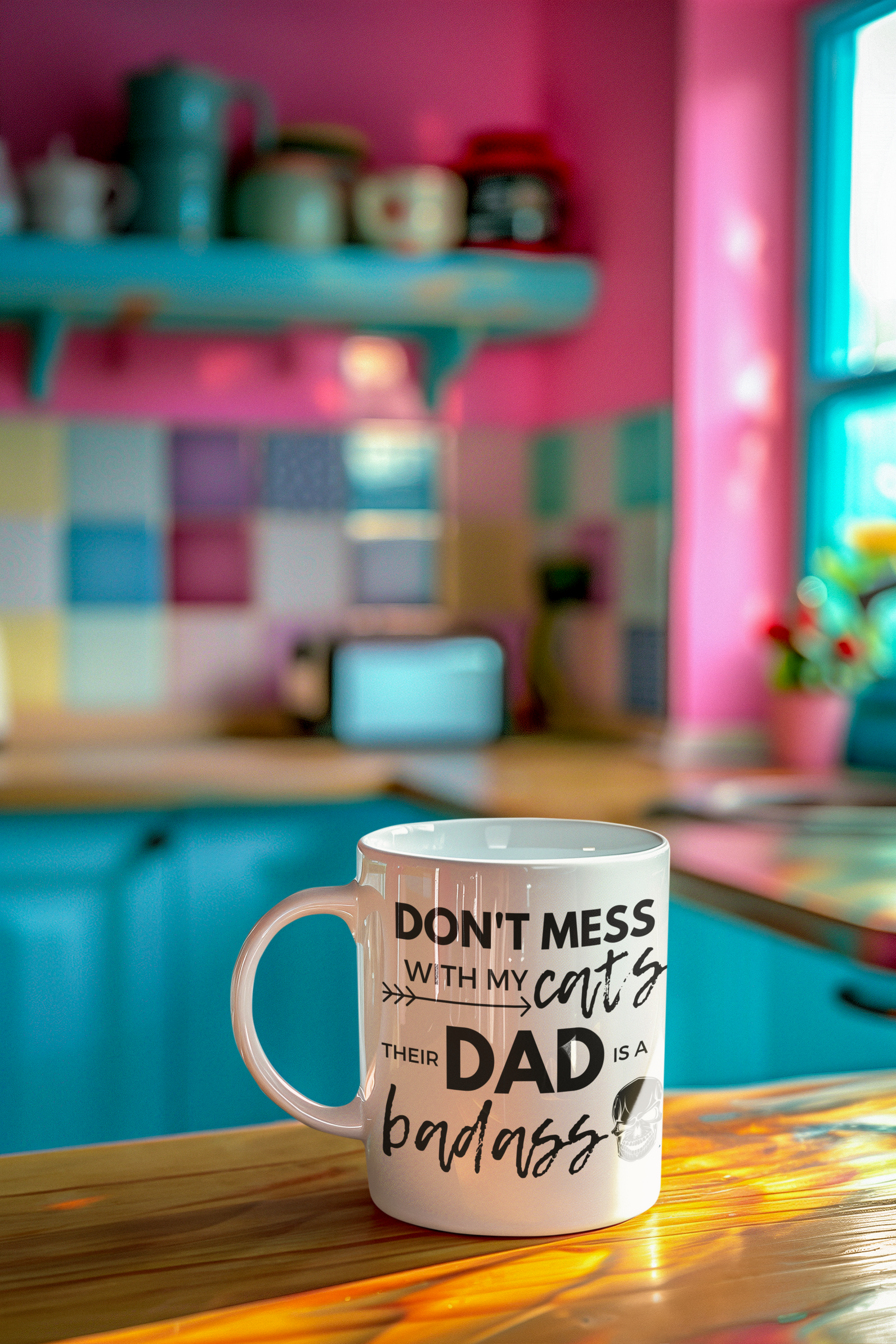 Mug  for cat lovers and cat moms. Perfect gift for cat ladies