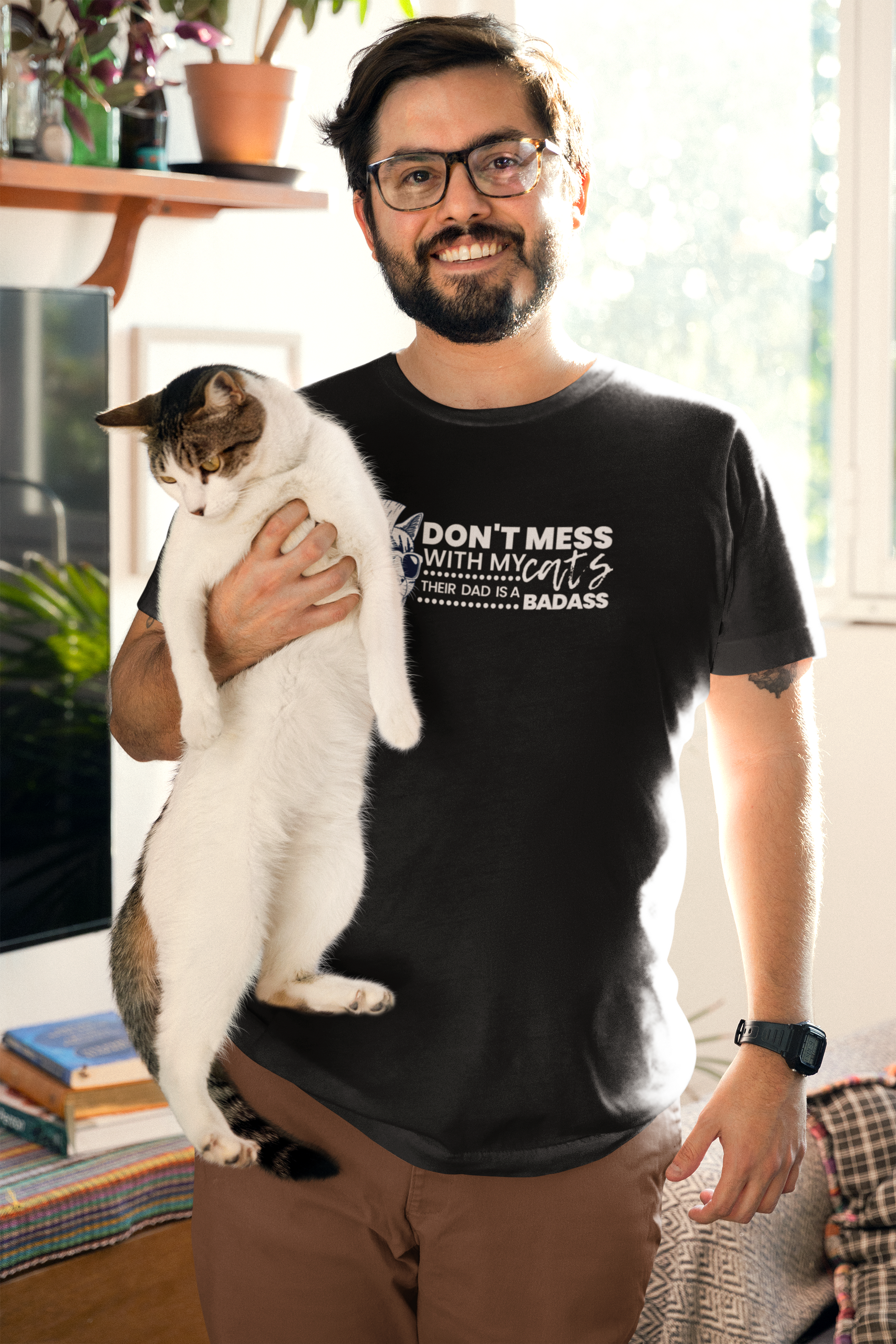 t-shirt for cat lovers and cat moms. Perfect gift for cat ladies