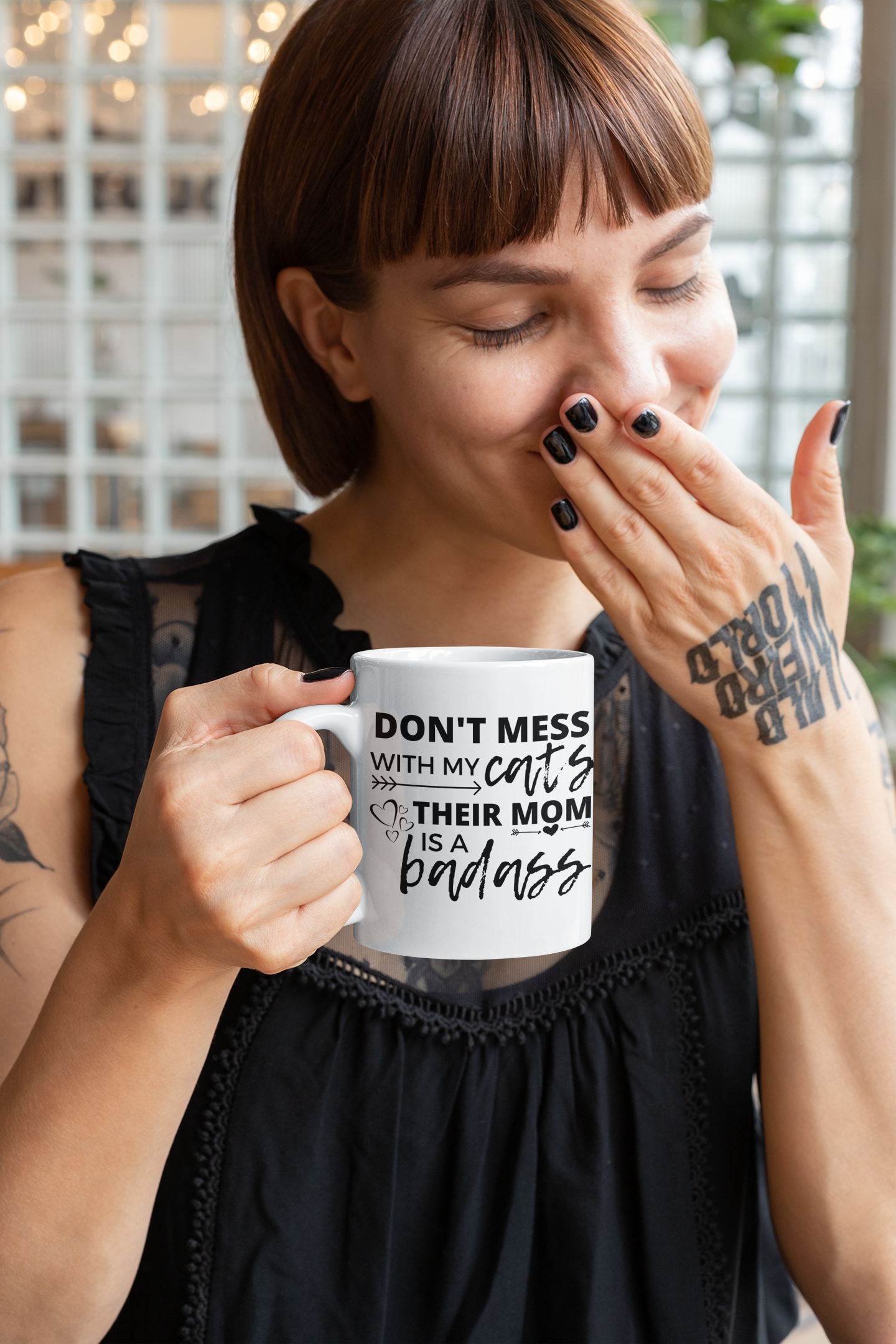 mug for cat lovers and cat moms. Perfect gift for cat ladies