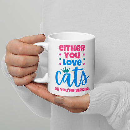 Mug for cat lovers and cat moms. Perfect gift for cat ladies