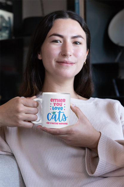 Mug for cat lovers and cat moms. Perfect gift for cat ladies