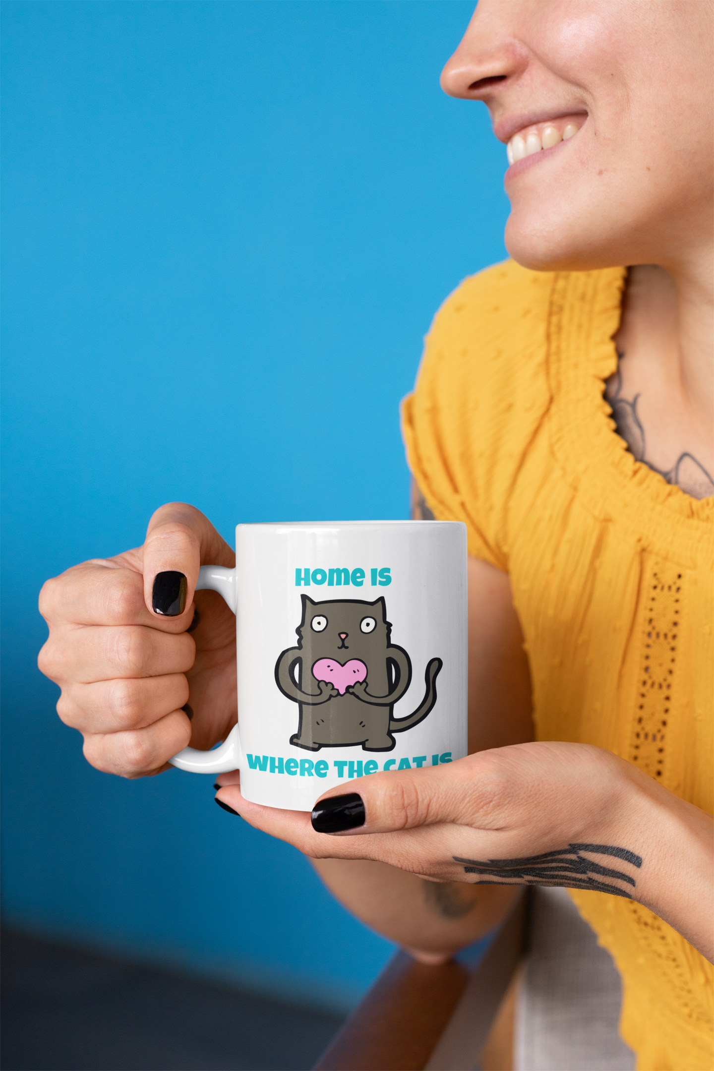mug for cat lovers and cat moms. Perfect gift for cat ladies