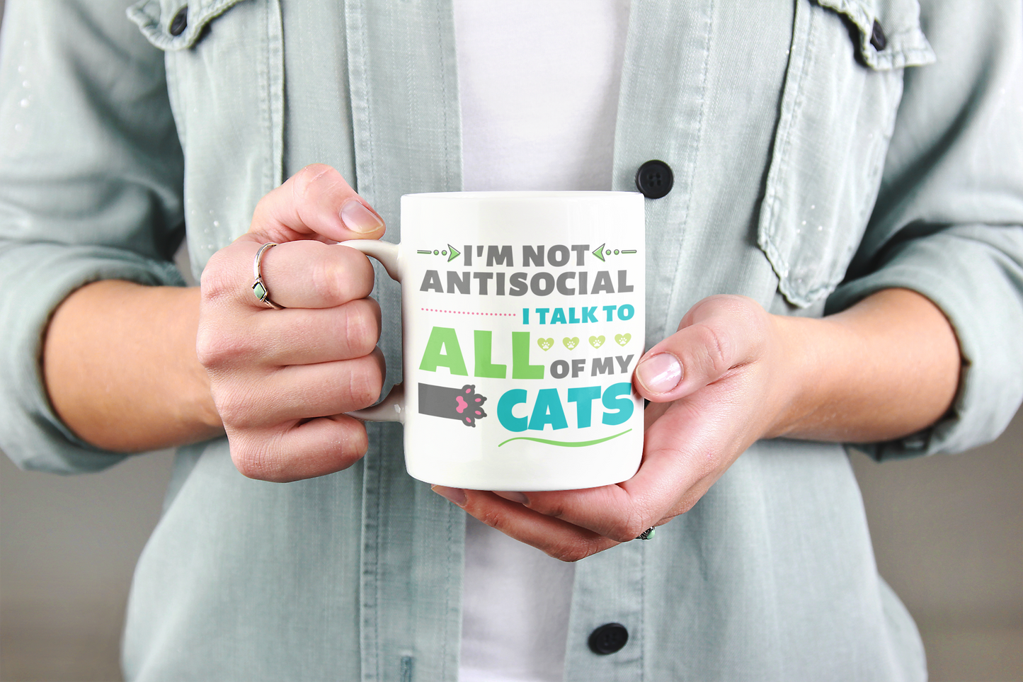 I'm Not Antisocial, I Talk To All Of My Cats Mug