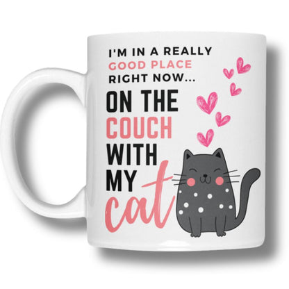 Mug for cat lovers and cat moms. Perfect gift for cat ladies
