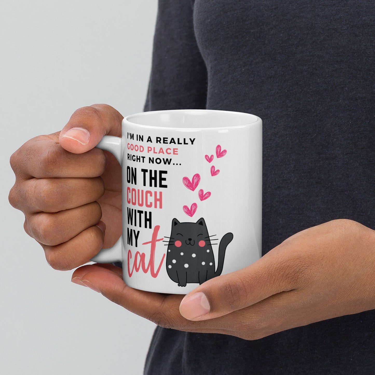 Mug for cat lovers and cat moms. Perfect gift for cat ladies