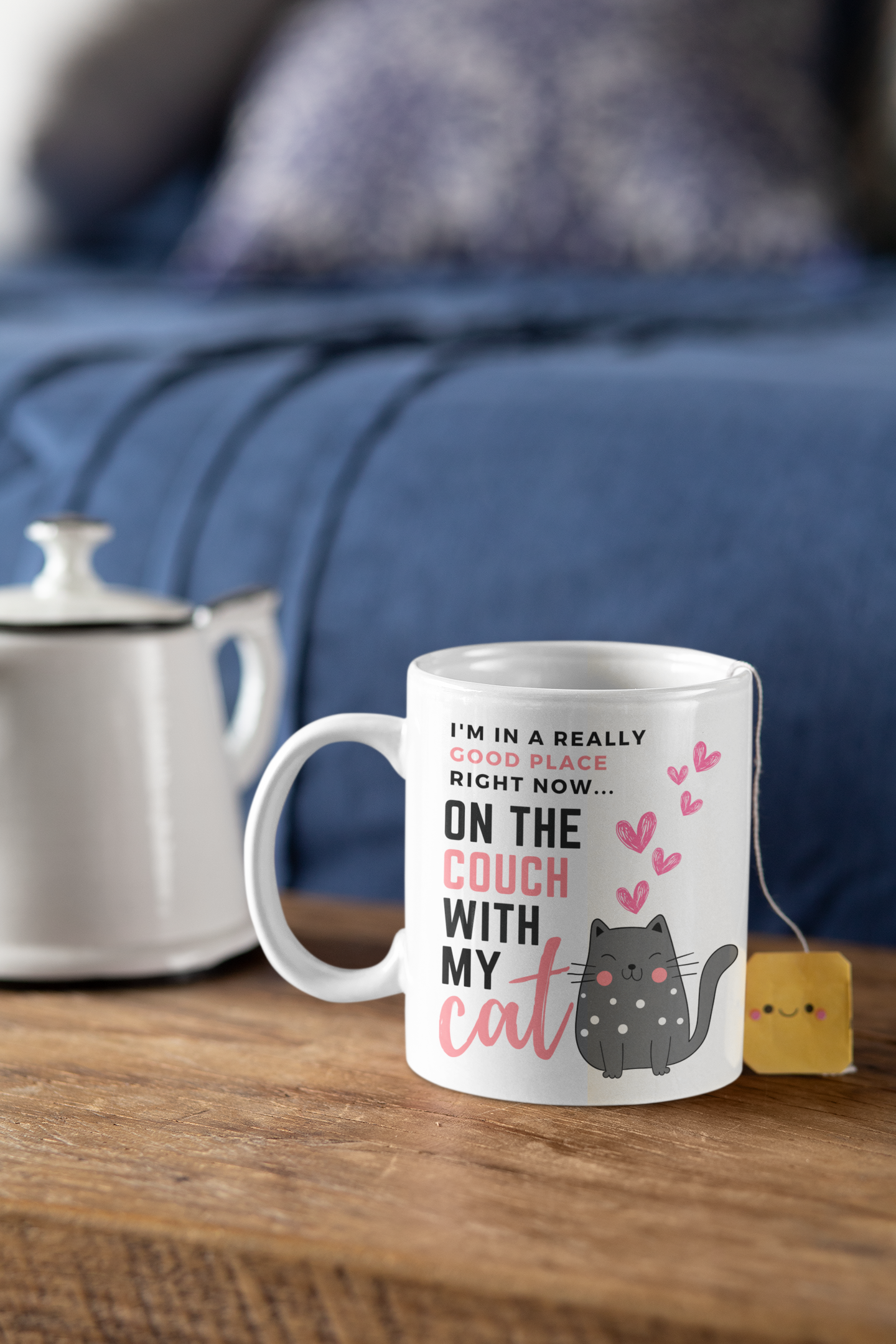 Mug for cat lovers and cat moms. Perfect gift for cat ladies