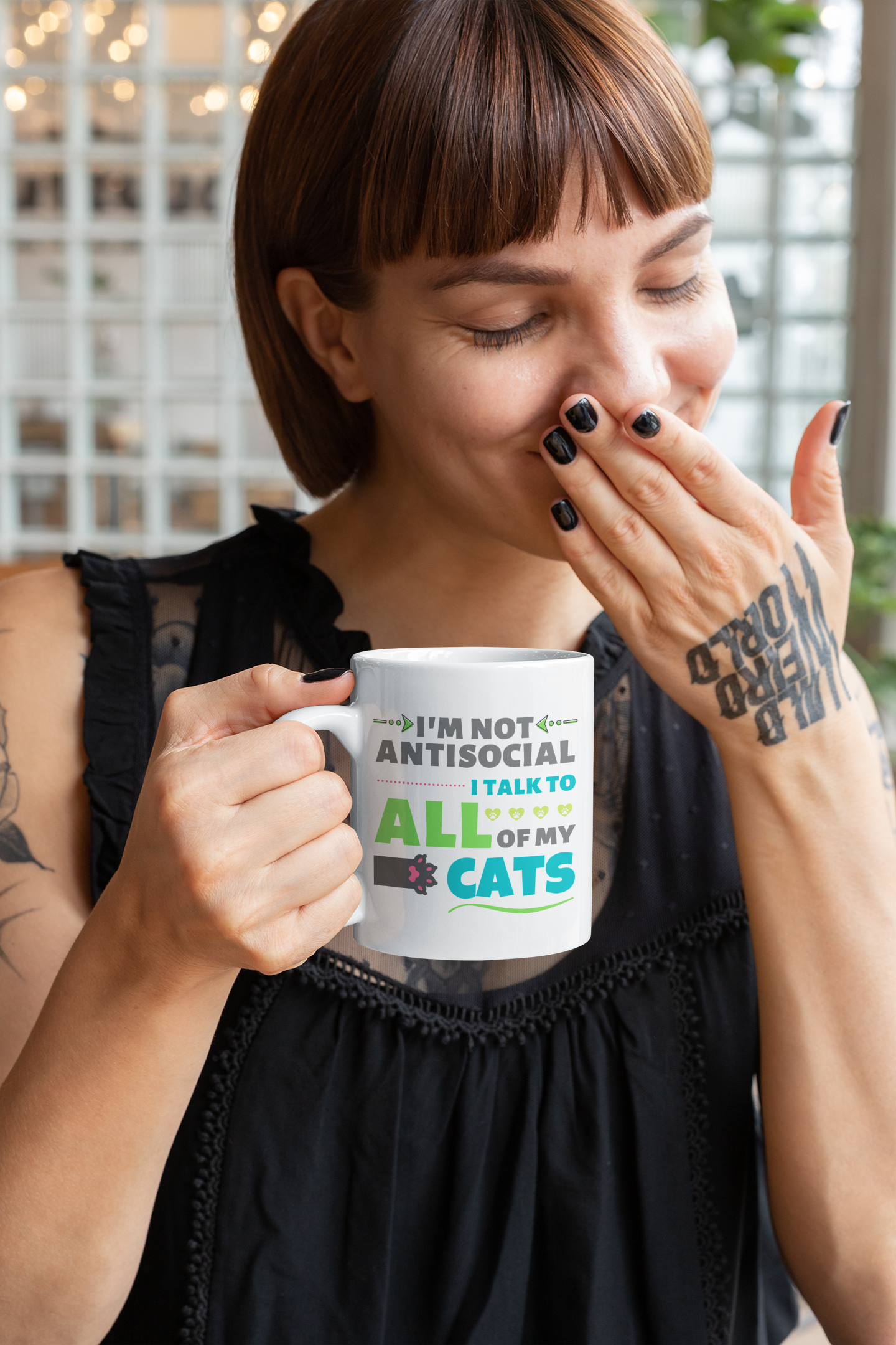 mug for cat lovers and cat moms. Perfect gift for cat ladies