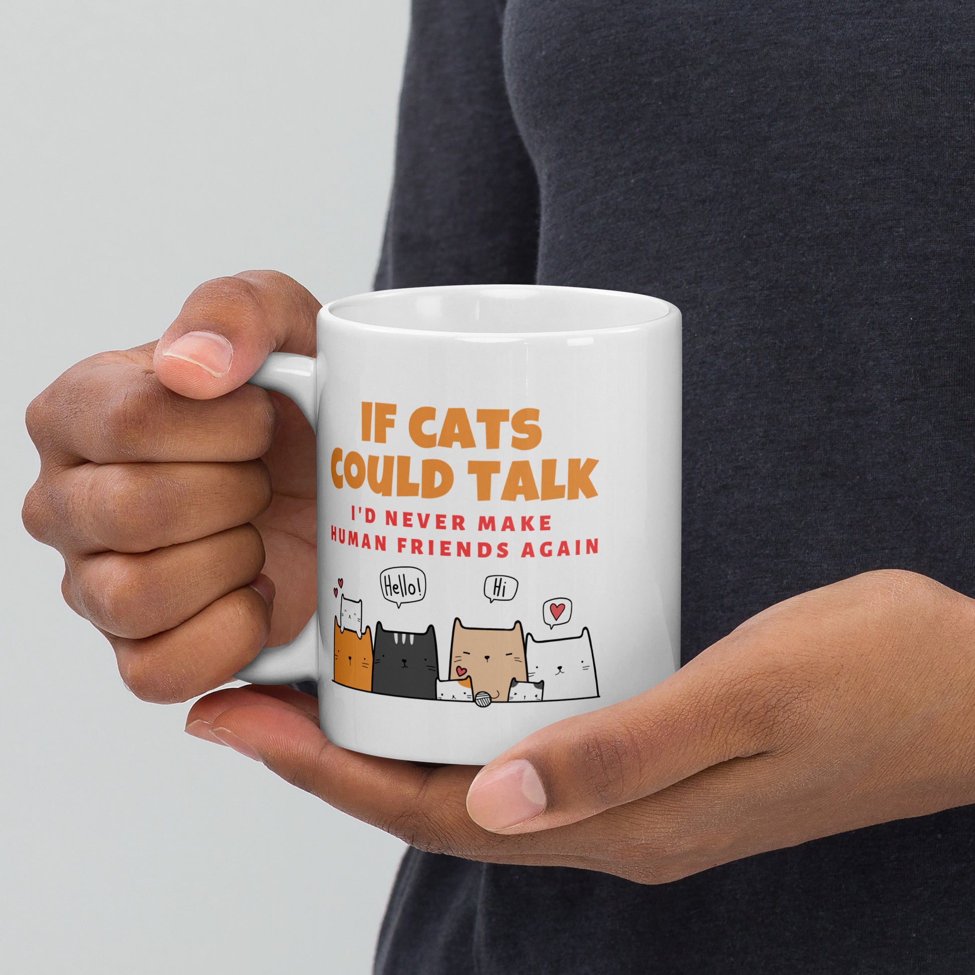 Mug for cat lovers and cat moms. Perfect gift for cat ladies