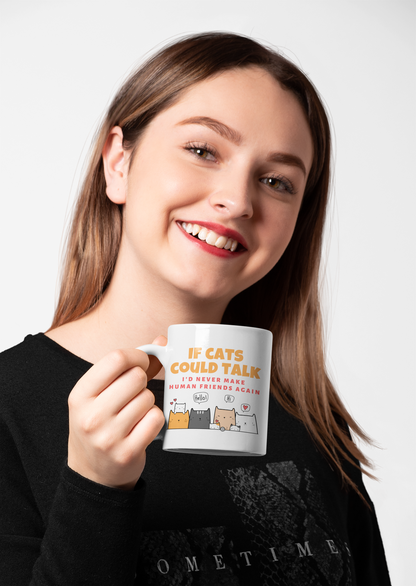 Mug for cat lovers and cat moms. Perfect gift for cat ladies