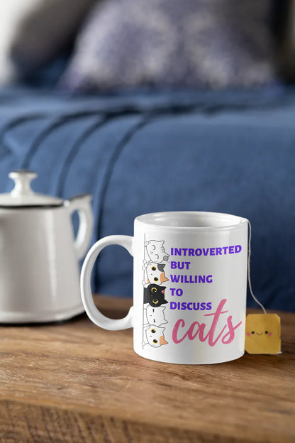 Introverted But Willing To Discuss Cats Mug