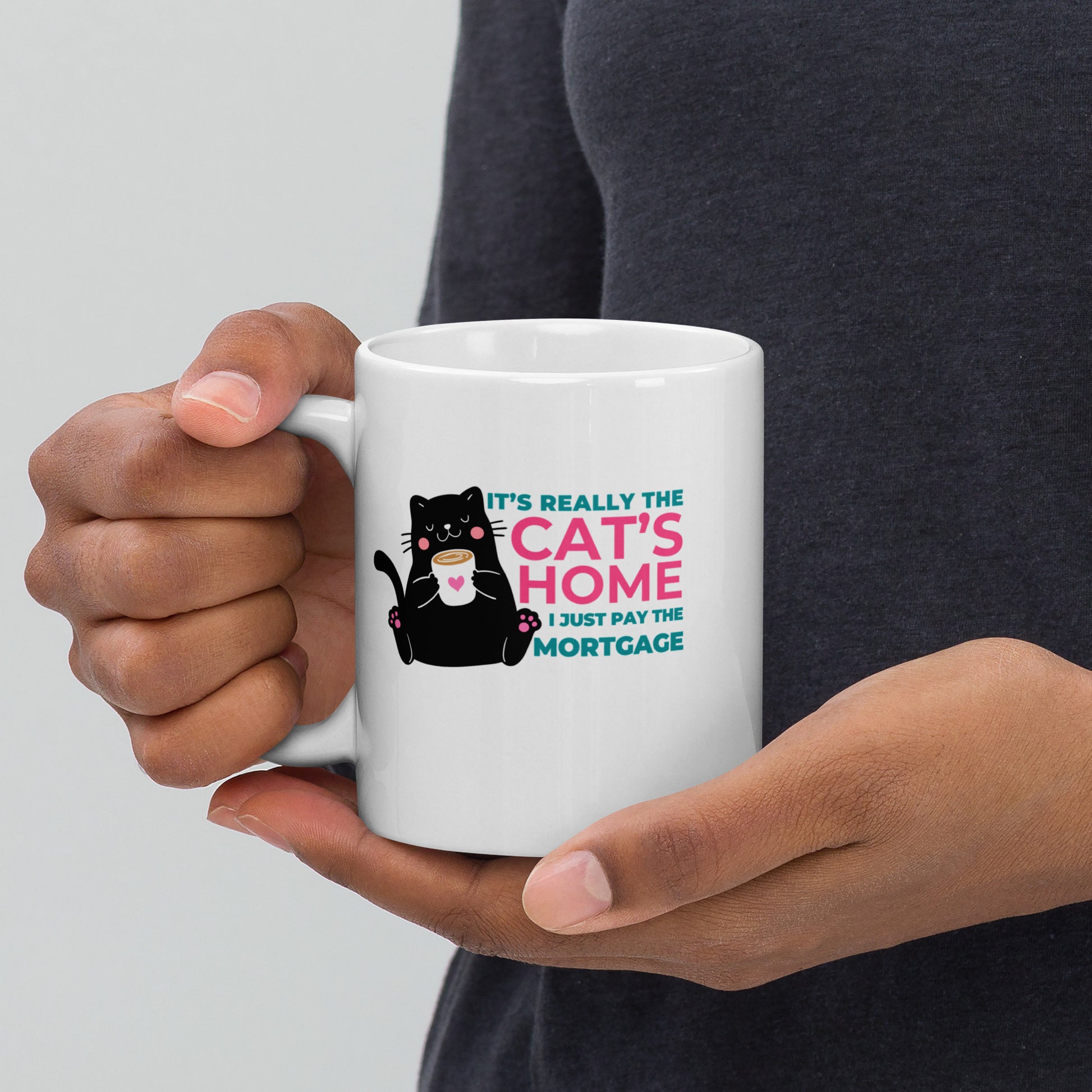 Mug for cat lovers and cat moms. Perfect gift for cat ladies