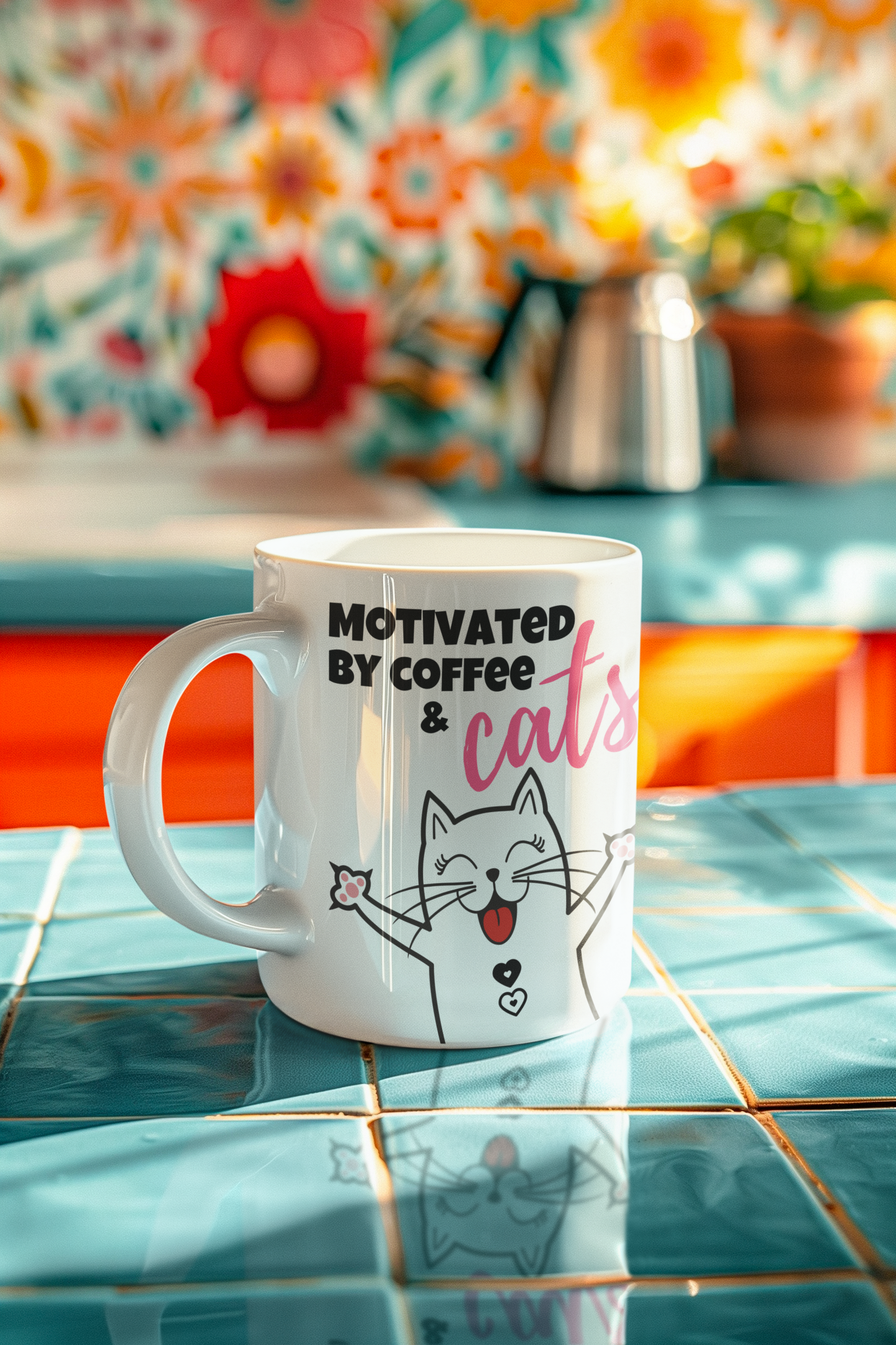 mug for cat lovers and cat moms. Perfect gift for cat ladies
