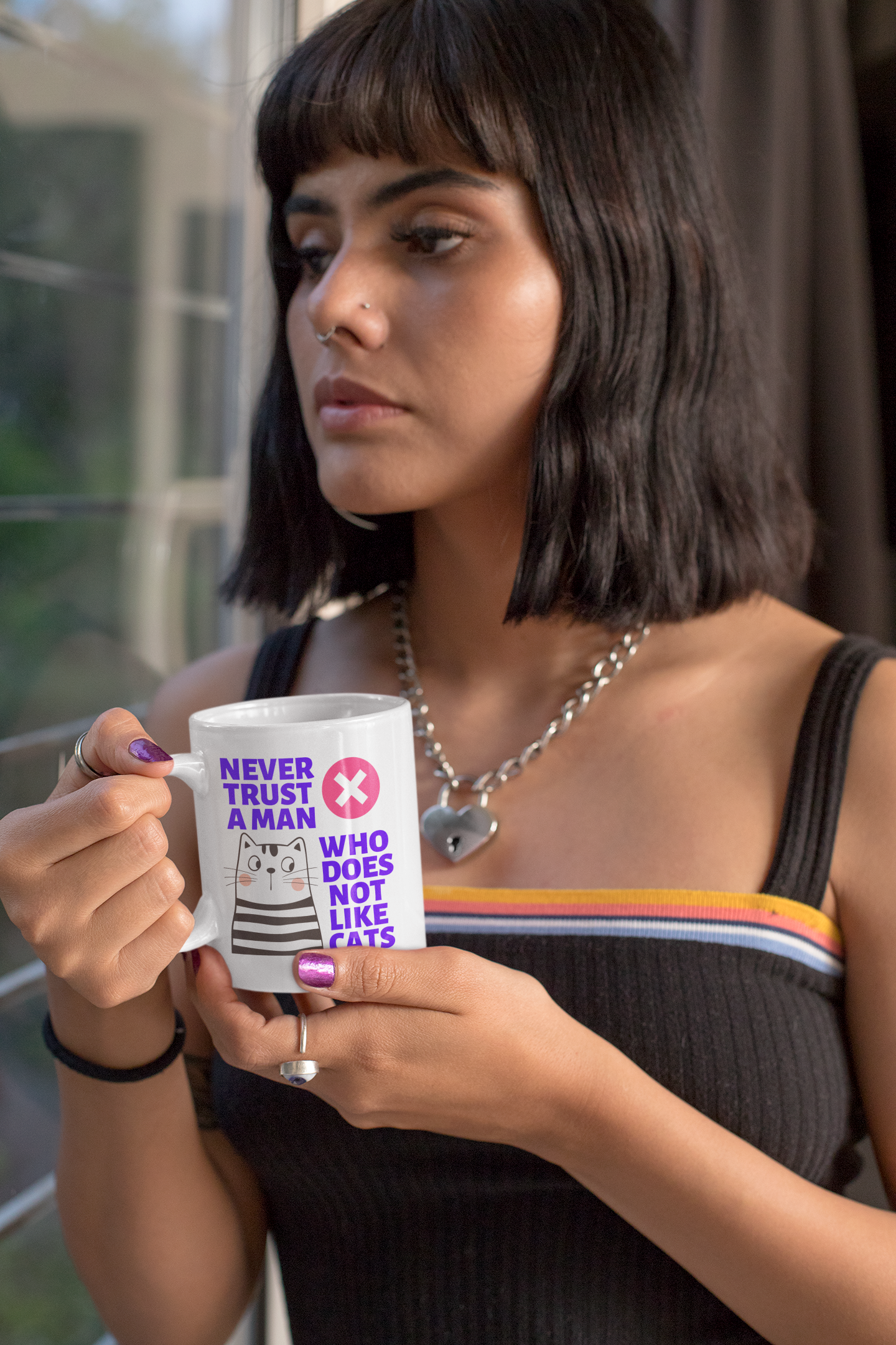 mug for cat lovers and cat moms. Perfect gift for cat ladies
