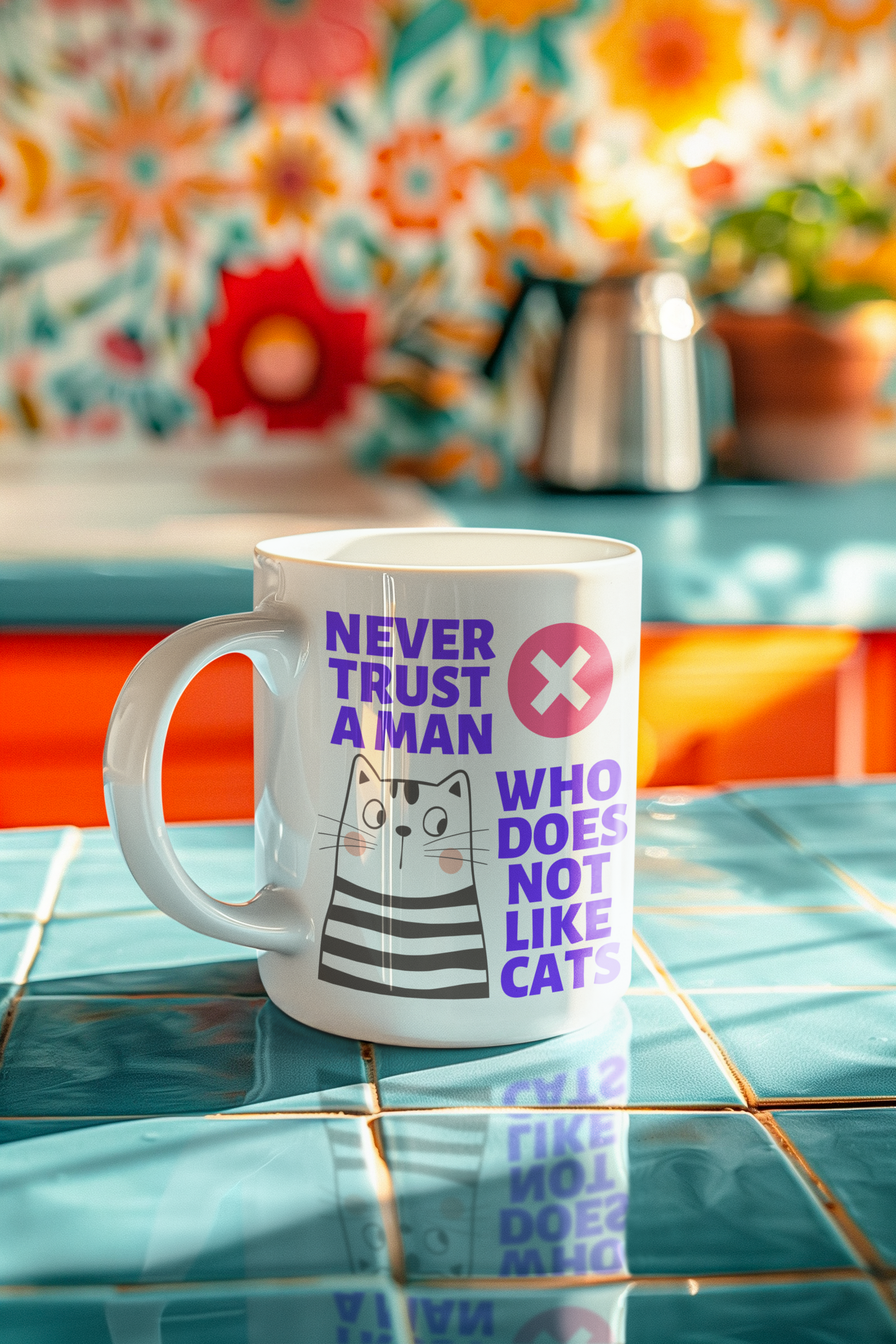 mug for cat lovers and cat moms. Perfect gift for cat ladies