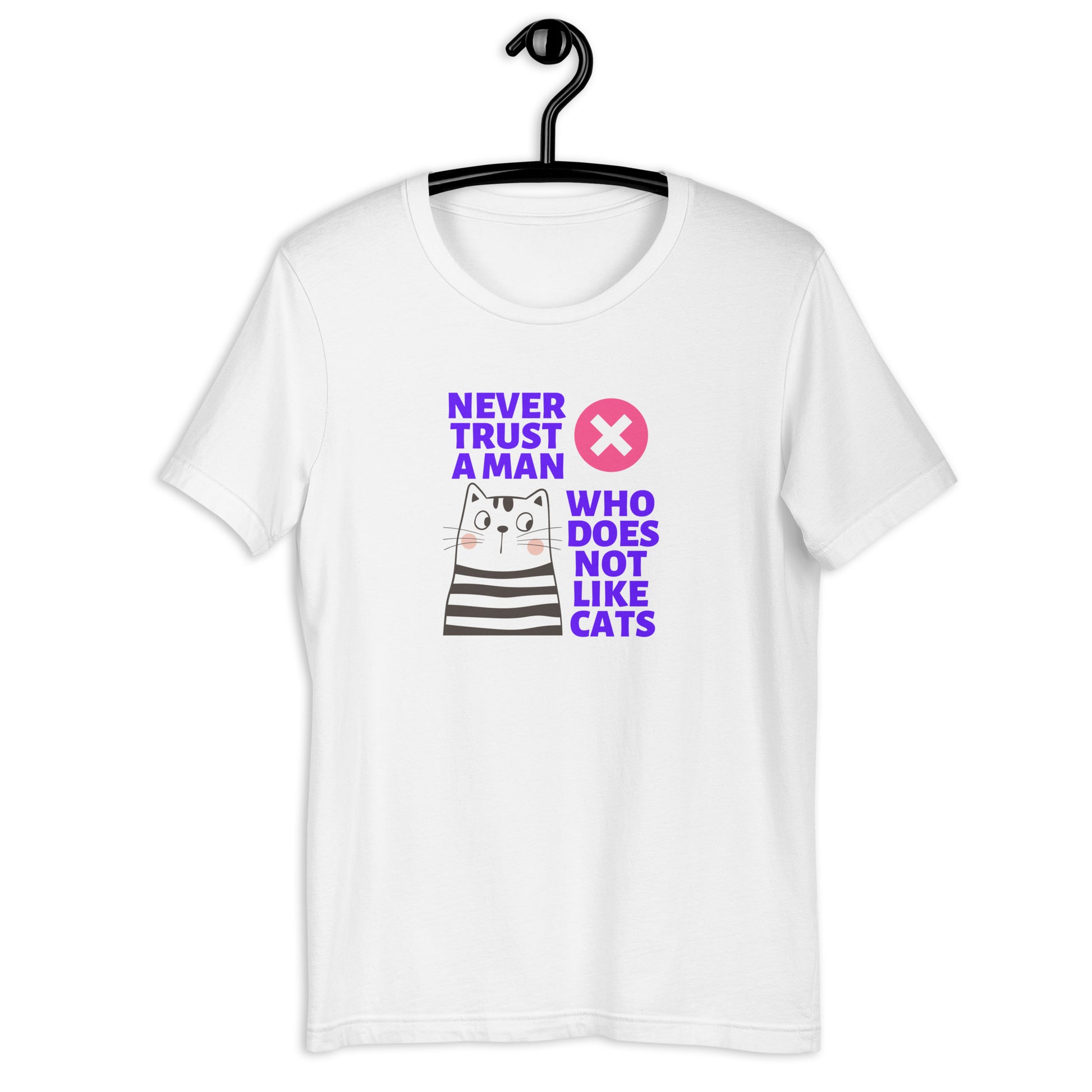 MAKAYA Never Trust A Smiling Cat - Magliette Nera - T-Shirt Gatto Donna S MAKAYA Never Trust A Smiling Cat - Magliette Nera - T-Shirt Gatto Donna S