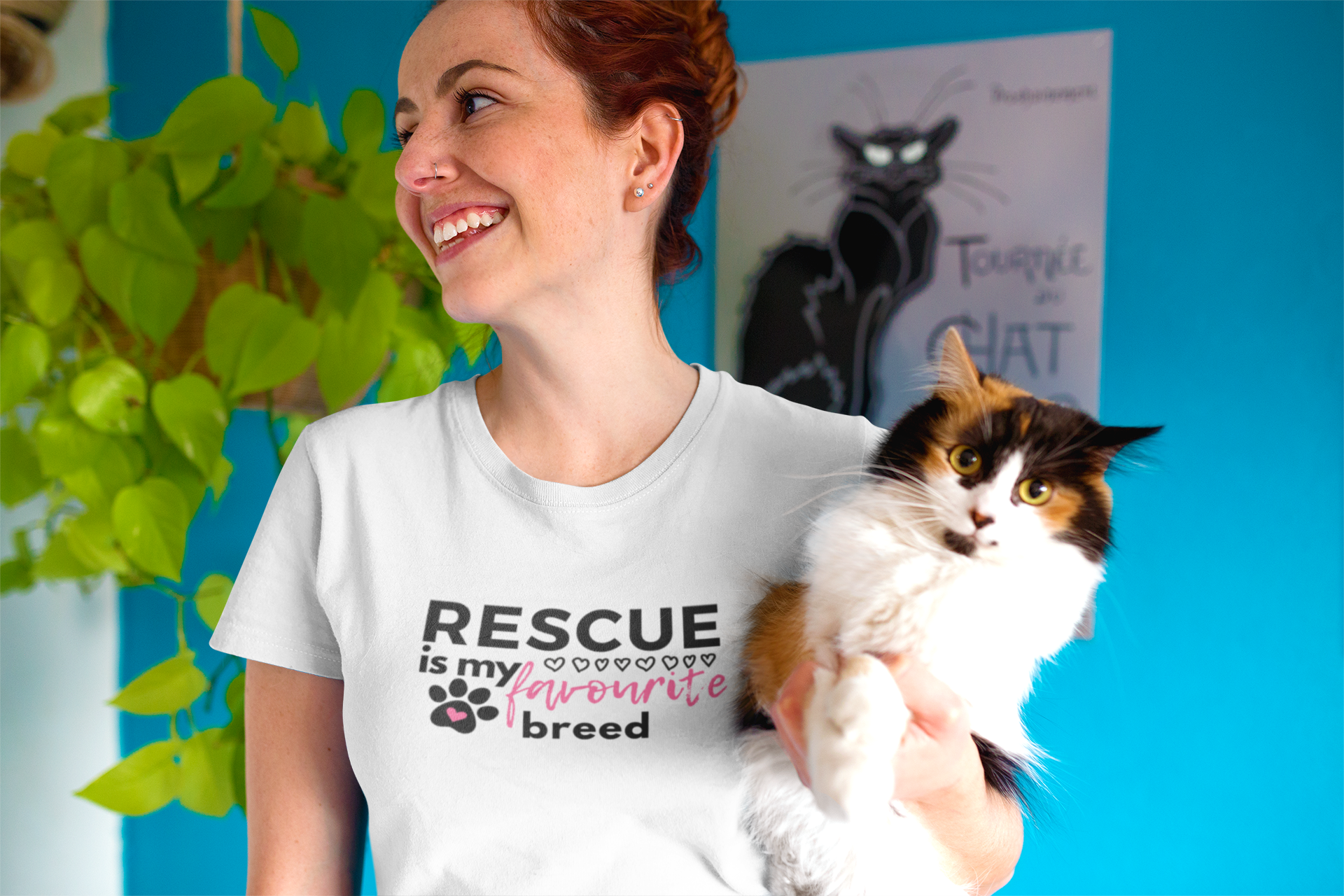 t-shirt for cat lovers and cat moms. Perfect gift for cat ladies