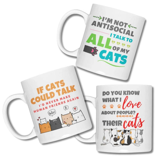 gifts for cat lovers. mug for cat mom, cat dad and cat lady