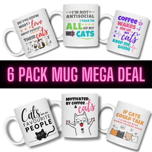 mug set for cat lovers and cat moms. Perfect gift for cat ladies