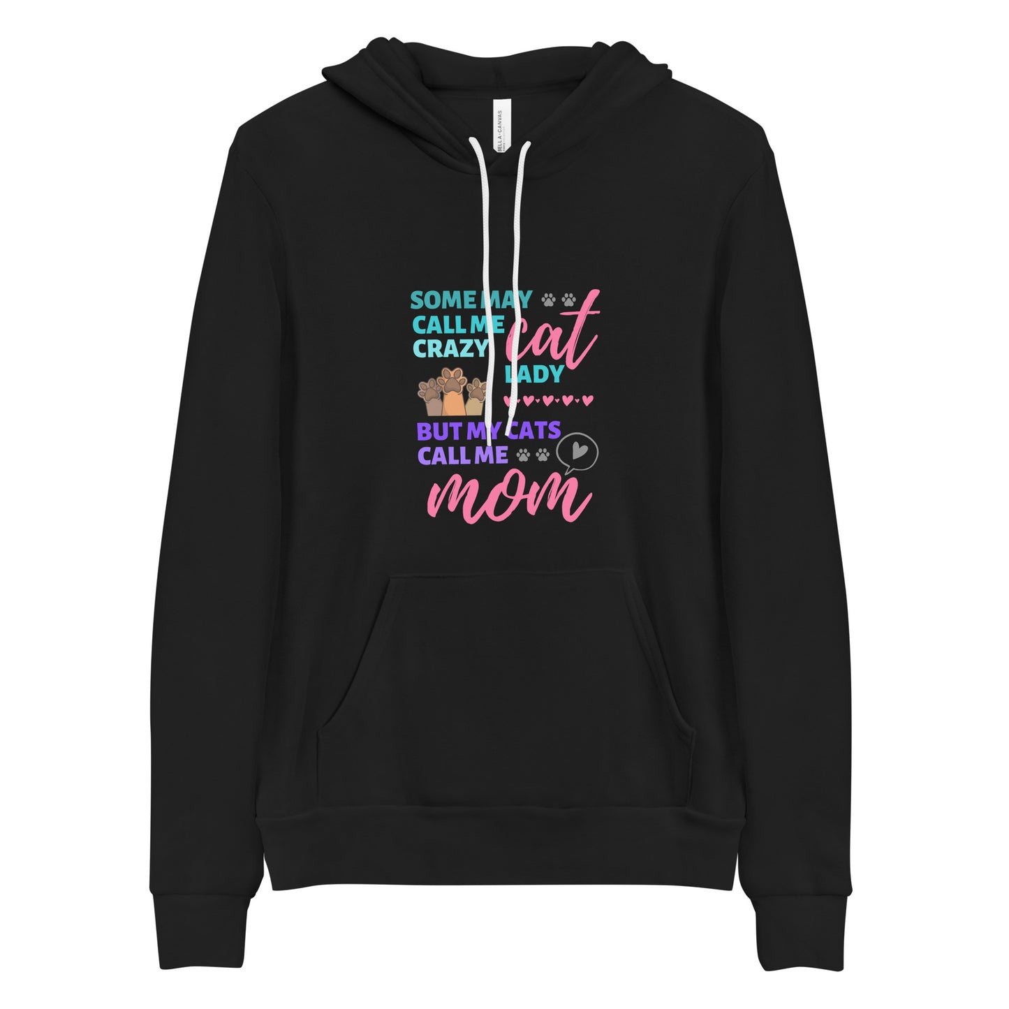 hoodie for cat lovers and cat moms. Perfect gift for cat lady
